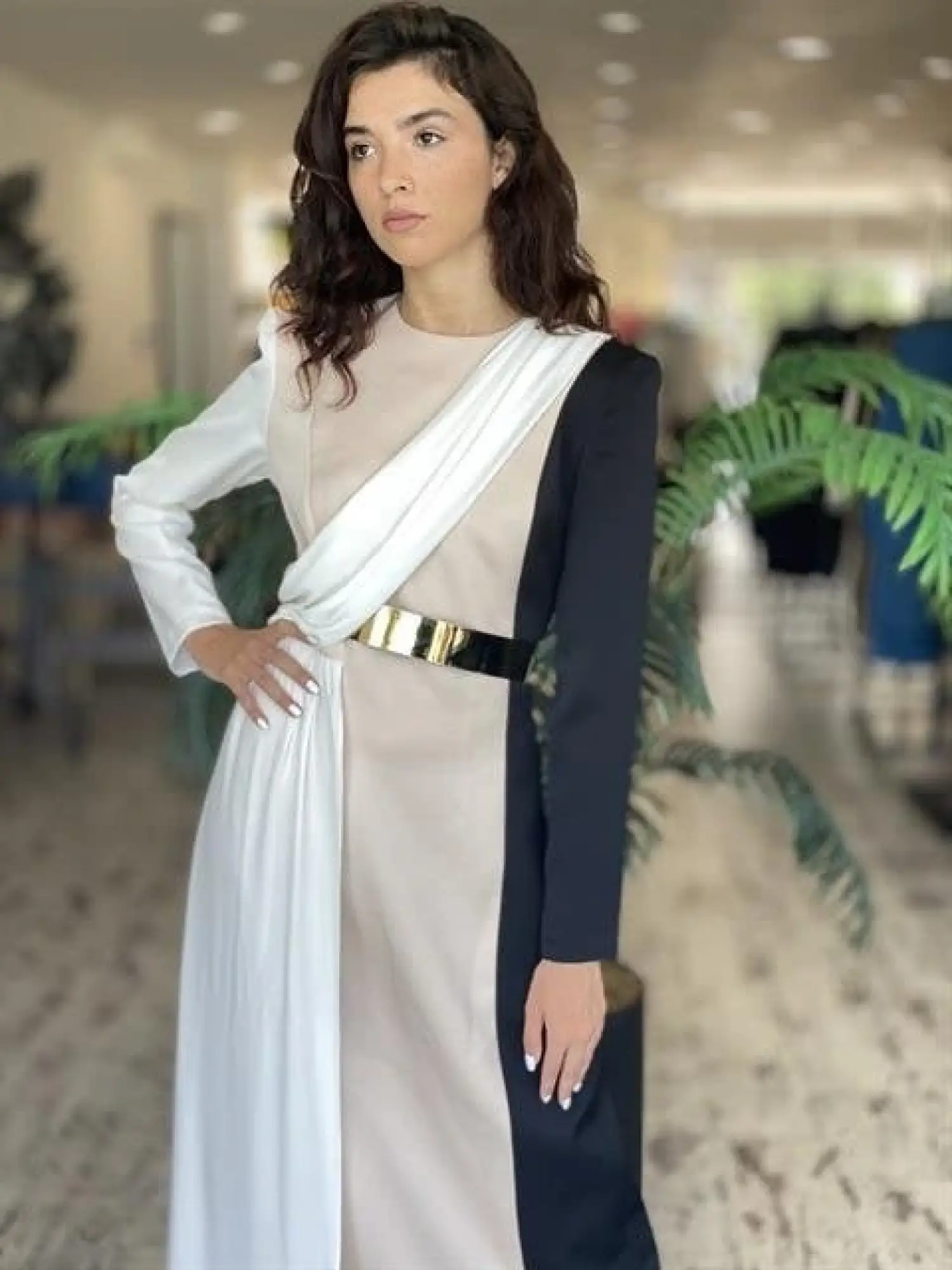 SENNA Corınne Somon Abiye Elbise 3017S23