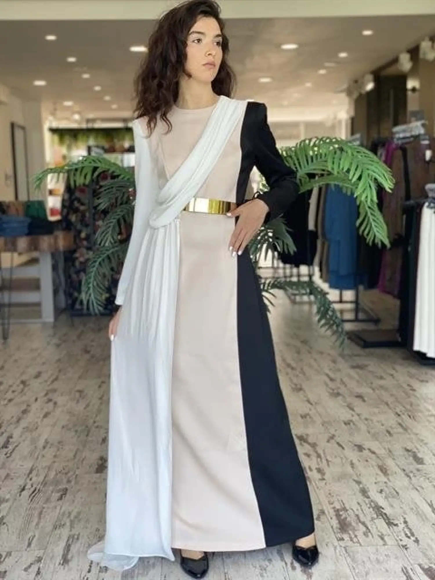 SENNA Corınne Somon Abiye Elbise 3017S23