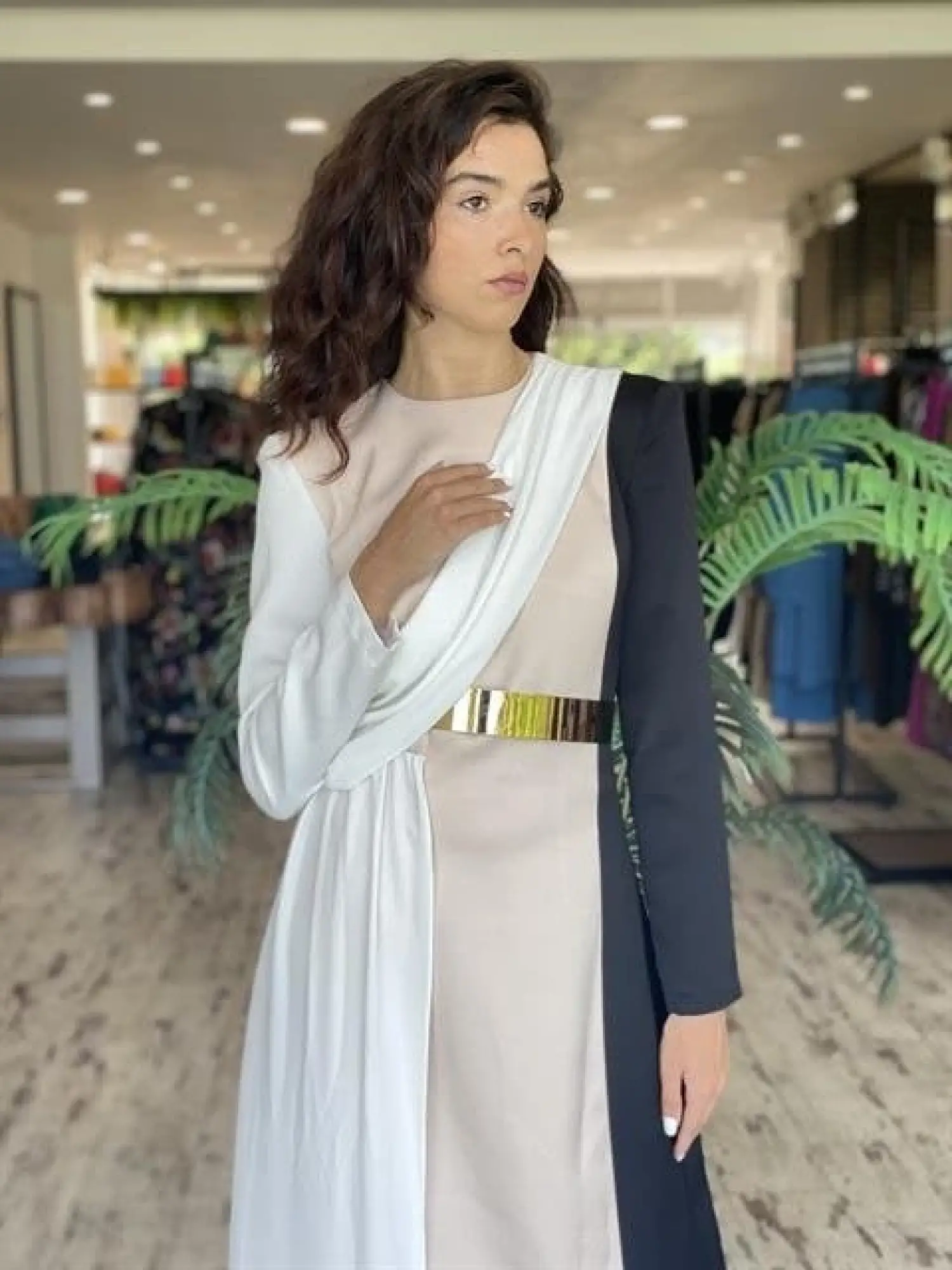 SENNA Corınne Somon Abiye Elbise 3017S23