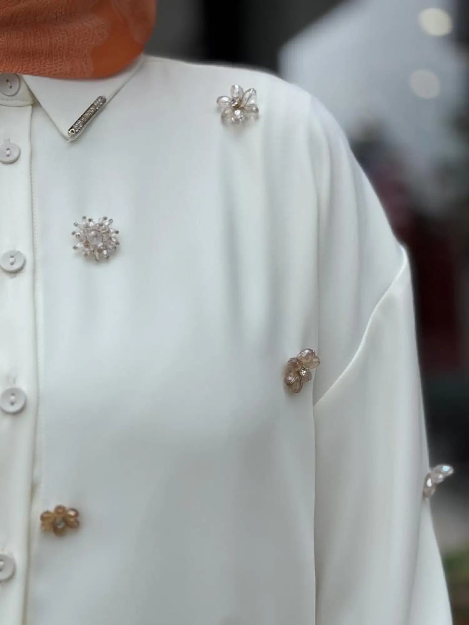 SENNA Gabrielle Boncuk Çiçek Detaylı Gömlek SD21014