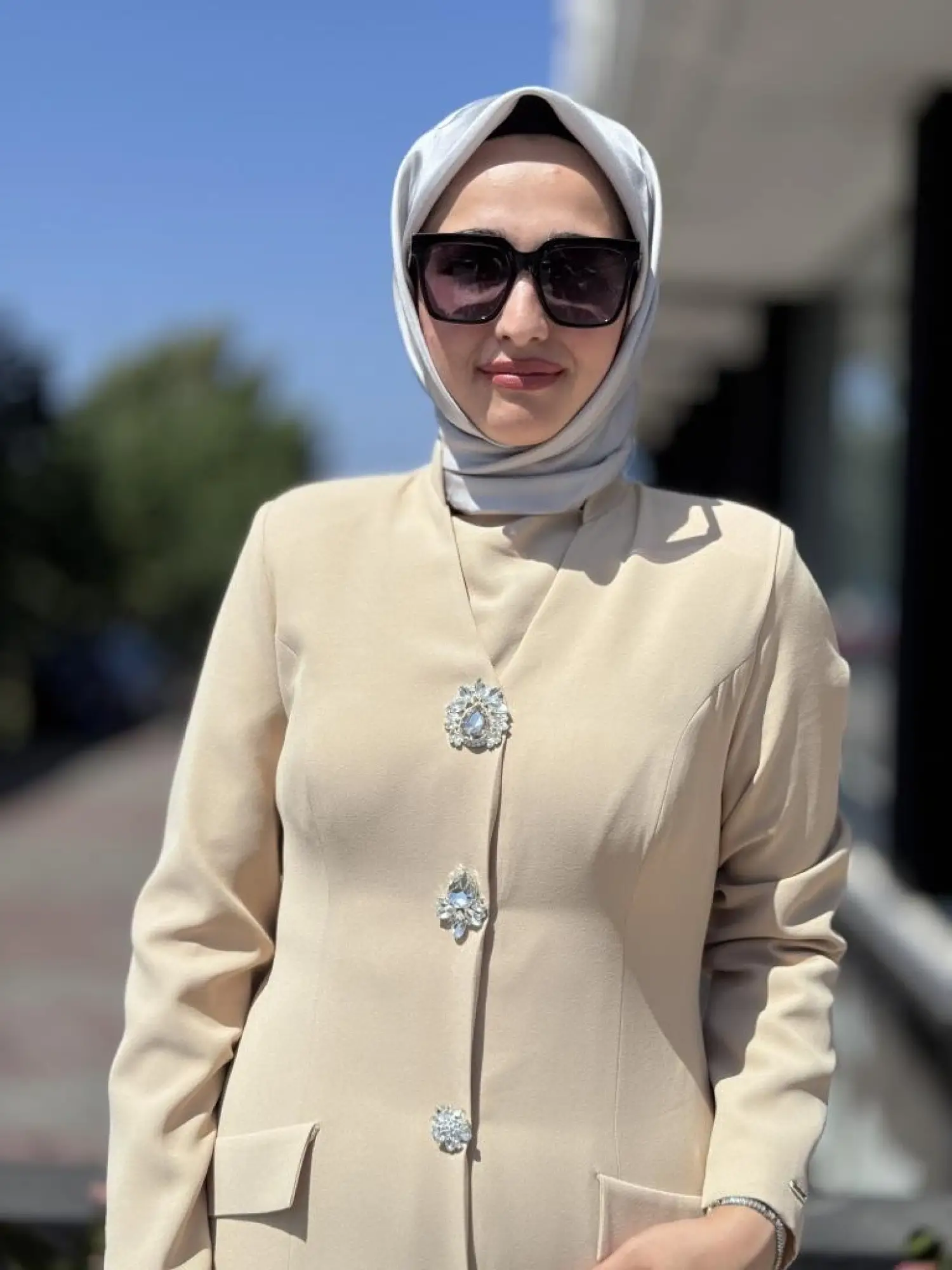 SENNA Hemera Düğmeli Tesettür Abiye Elbise SD2530037