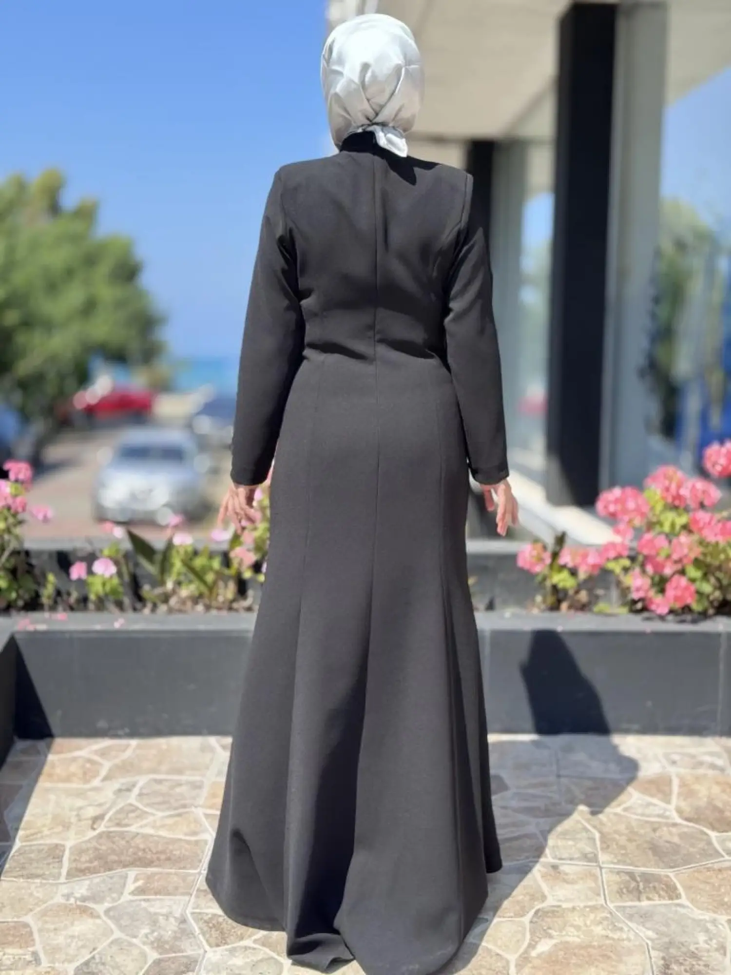 SENNA Hemera Düğmeli Tesettür Abiye Elbise SD2530037