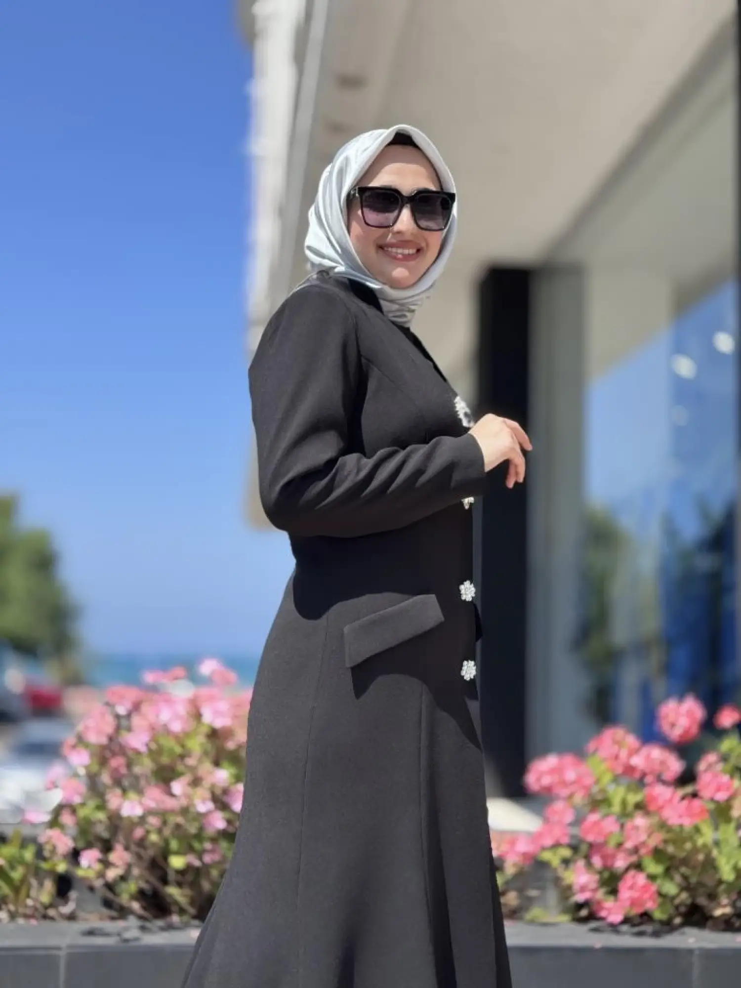 SENNA Hemera Düğmeli Tesettür Abiye Elbise SD2530037