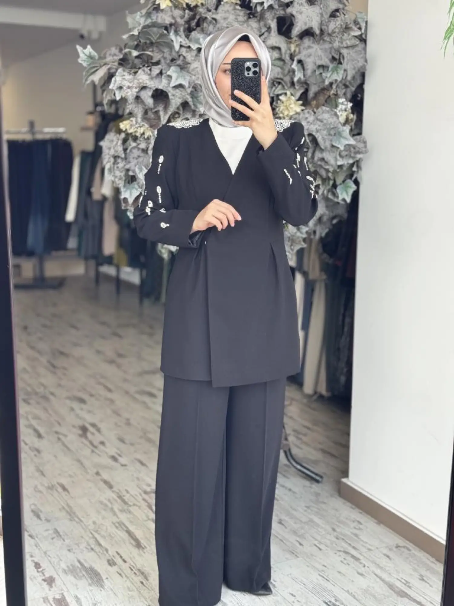 SENNA Infınıty Taşlı Ceket Pantolon Şık Takım SD90046