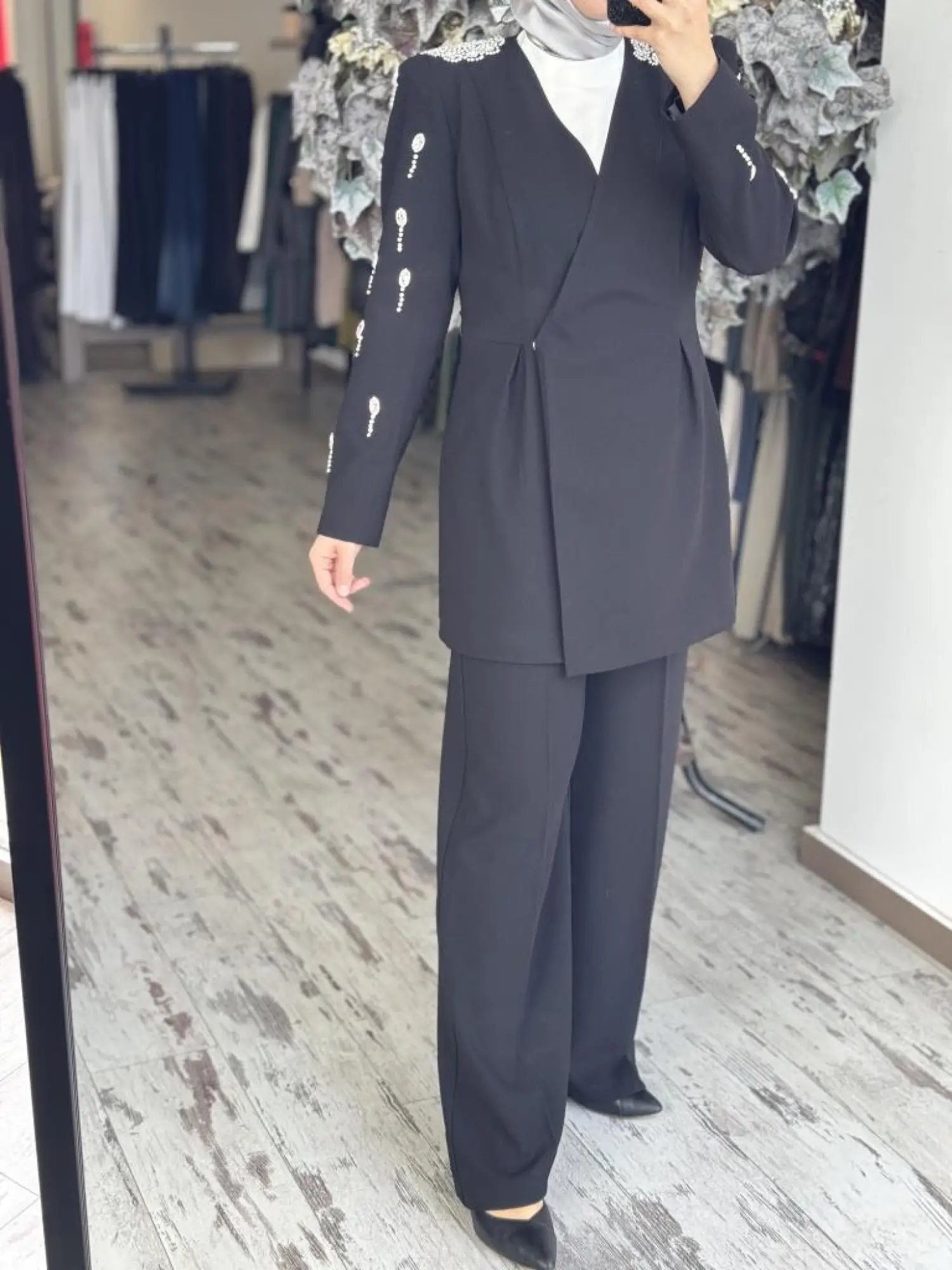 SENNA Infınıty Taşlı Ceket Pantolon Şık Takım SD90046