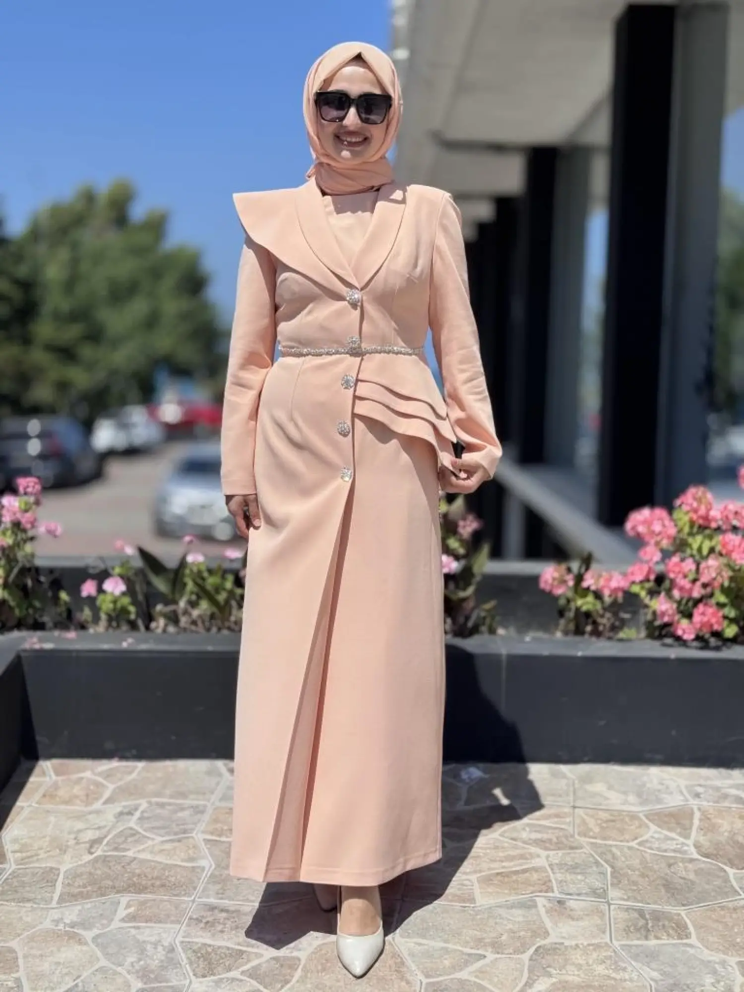 SENNA Liana Kristal Taşlı Ceket Elbise SD2530052