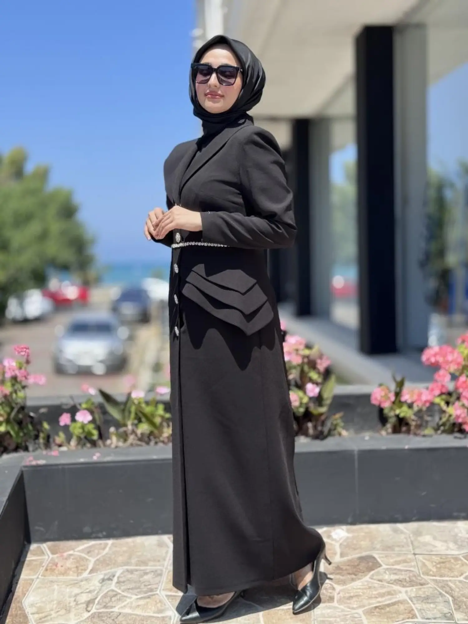 SENNA Liana Kristal Taşlı Ceket Elbise SD2530052