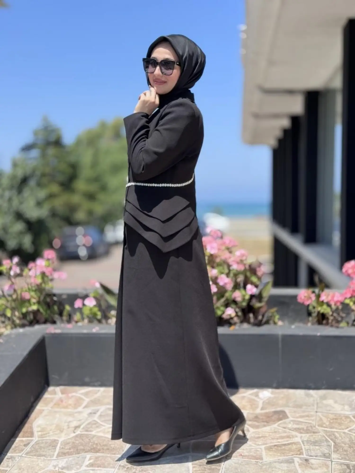 SENNA Liana Kristal Taşlı Ceket Elbise SD2530052