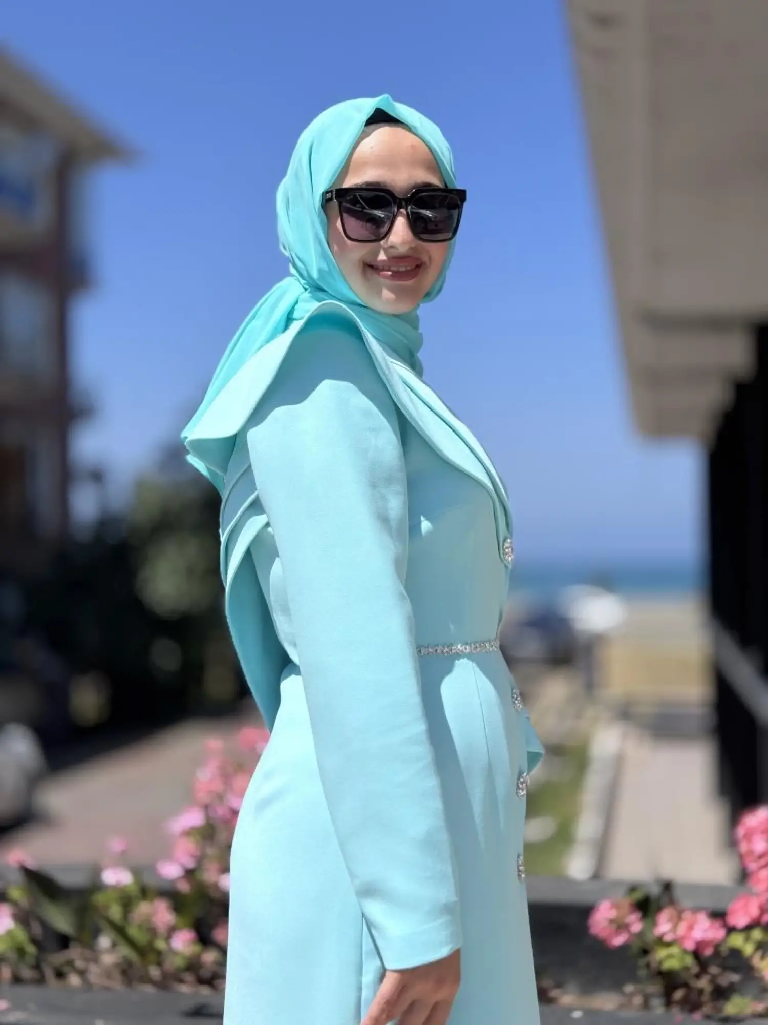 SENNA Liana Kristal Taşlı Ceket Elbise SD2530052