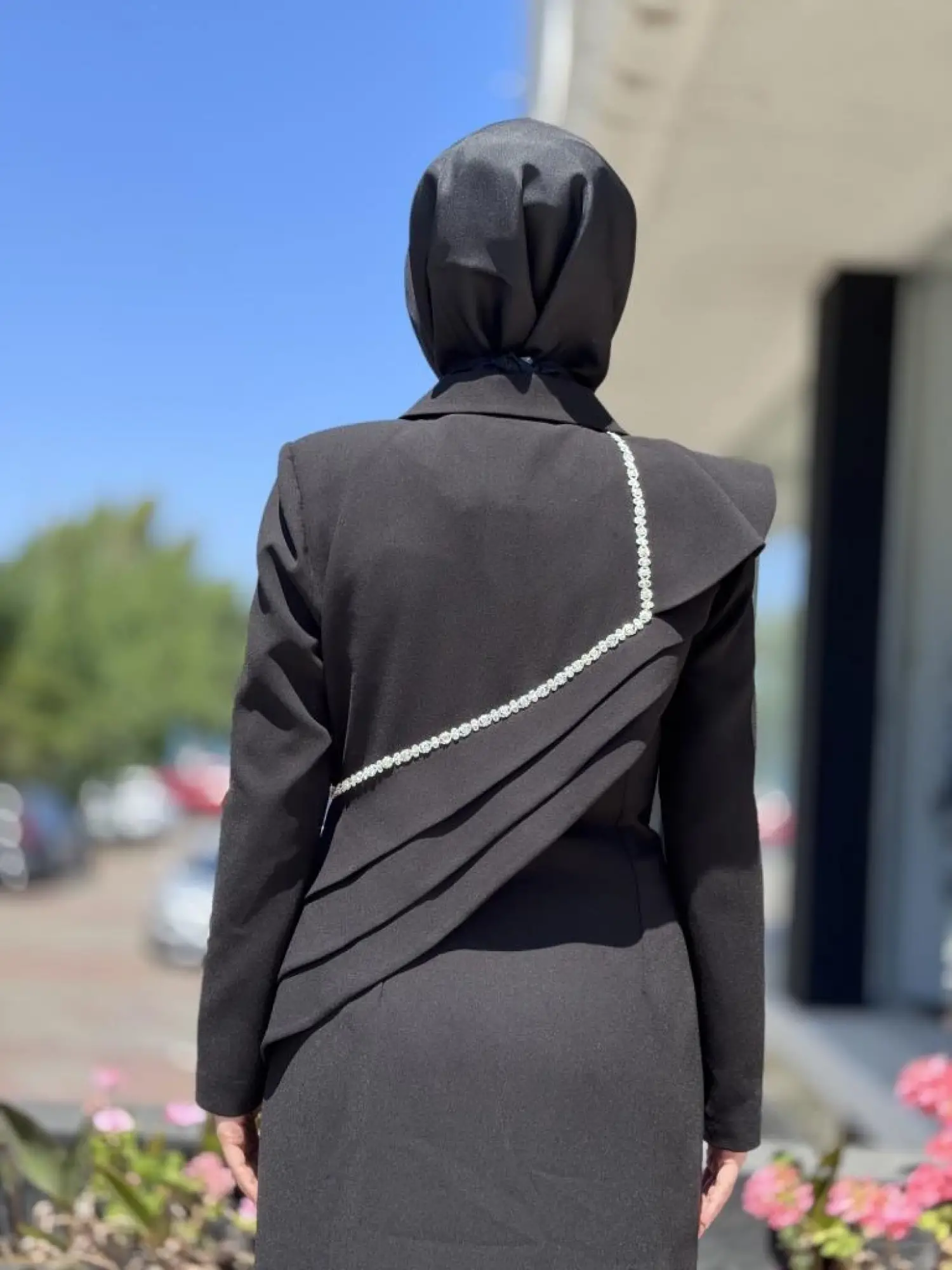 SENNA Liana Kristal Taşlı Ceket Elbise SD2530052