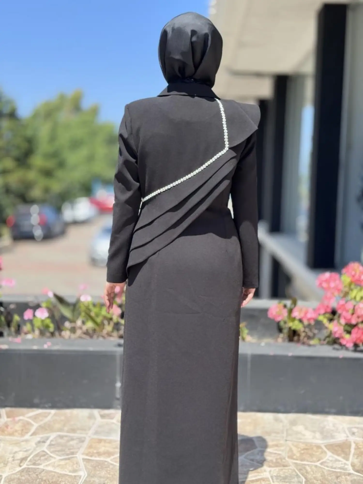 SENNA Liana Kristal Taşlı Ceket Elbise SD2530052