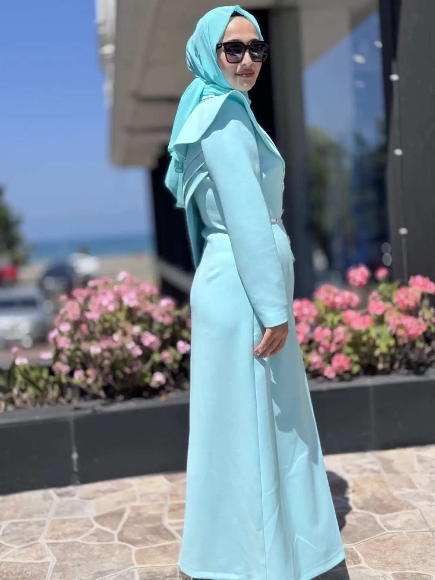 SENNA Liana Kristal Taşlı Ceket Elbise SD2530052