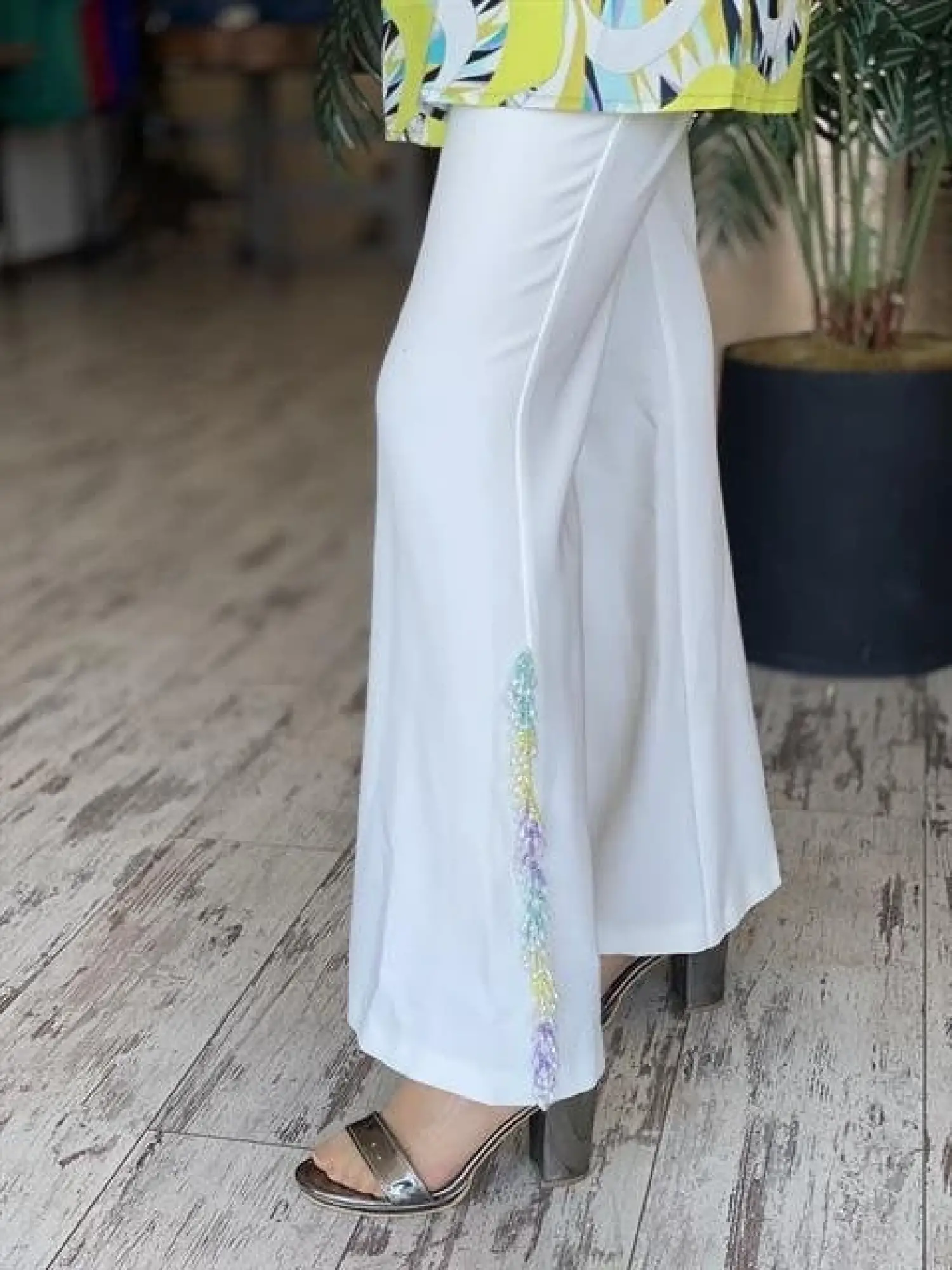 SENNA Lionara Paçası Taşlı İspanyol Pantolon 5011S23