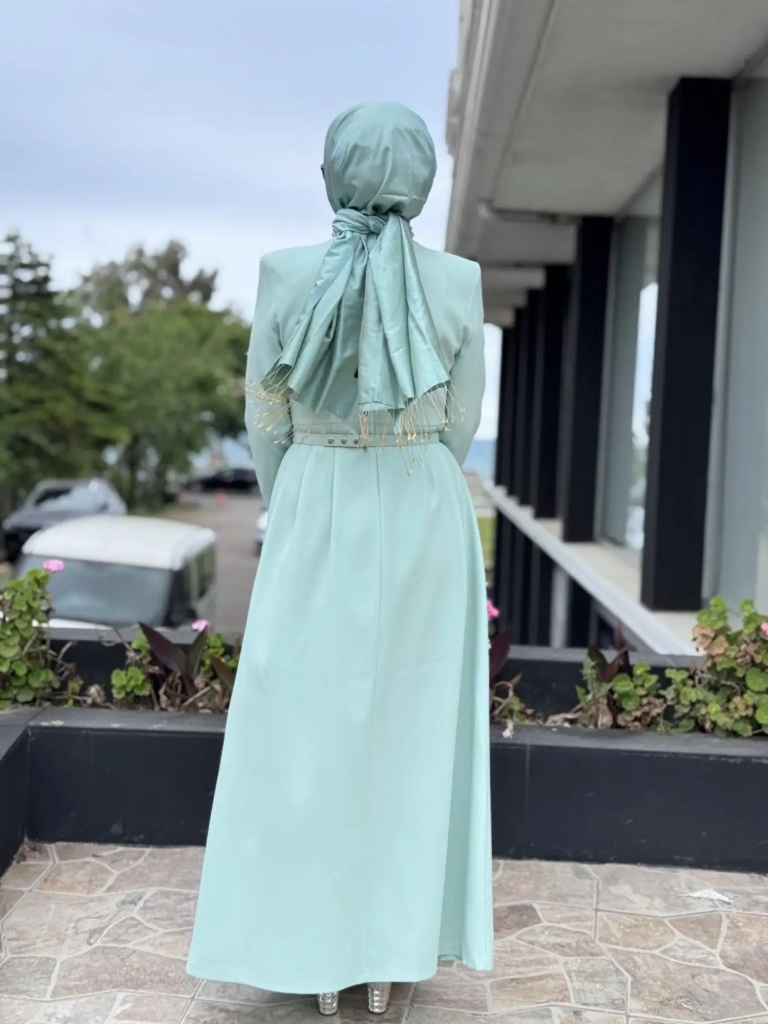 SENNA Menta Clara Tesettür Abiye Dress SD2530014