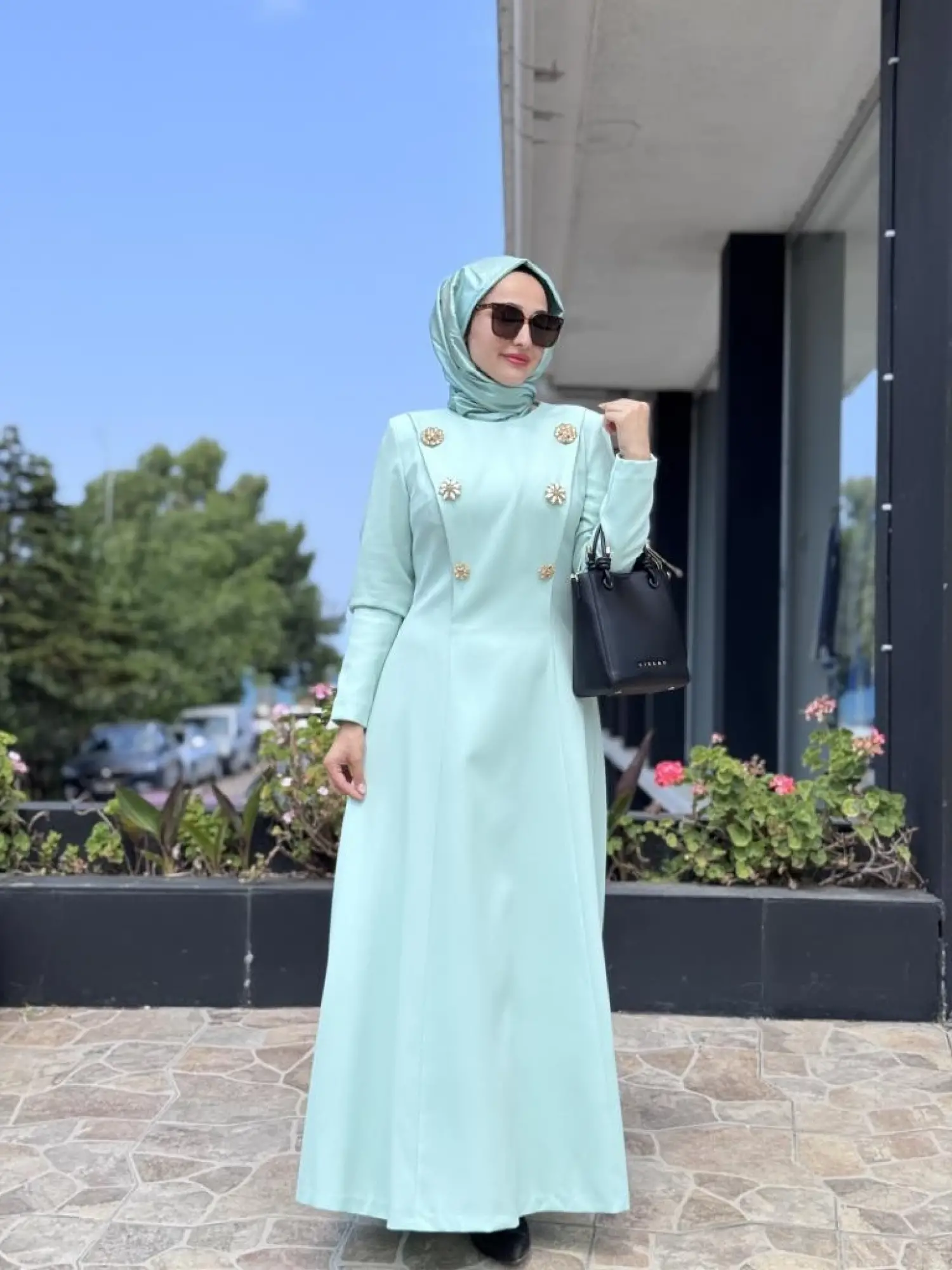 SENNA Menthe Tesettür Abiye Elbise SD2530034