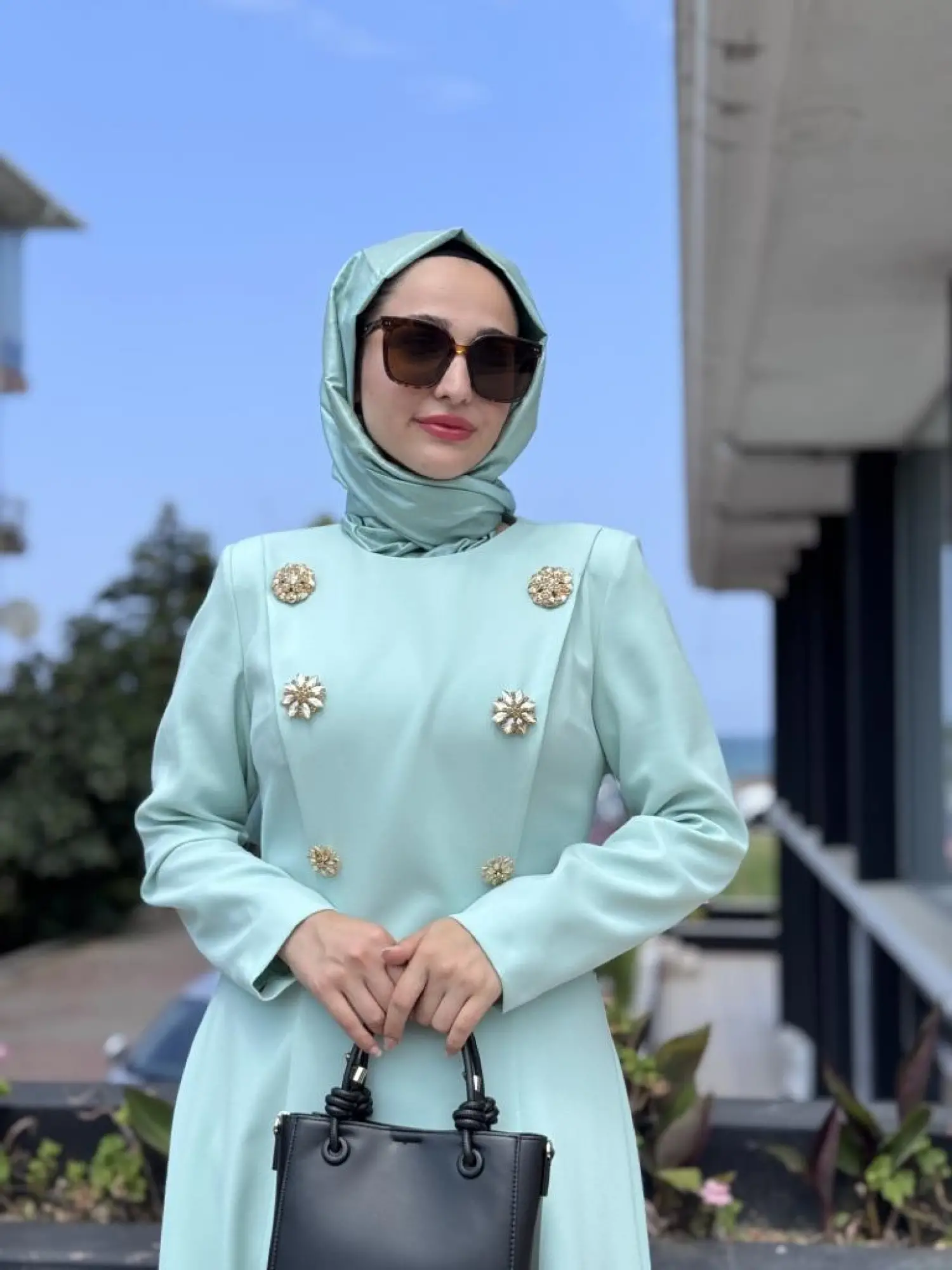 SENNA Menthe Tesettür Abiye Elbise SD2530034