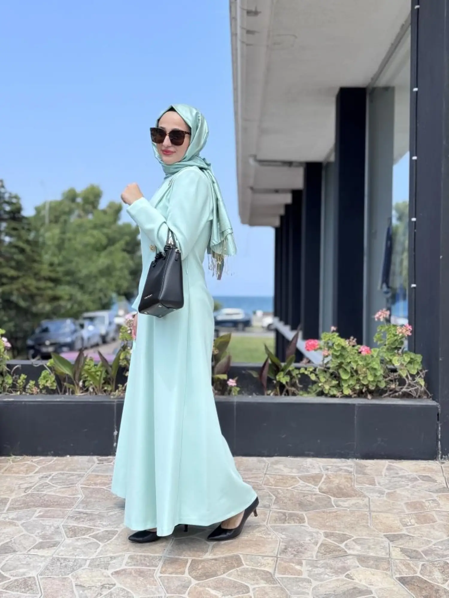 SENNA Menthe Tesettür Abiye Elbise SD2530034