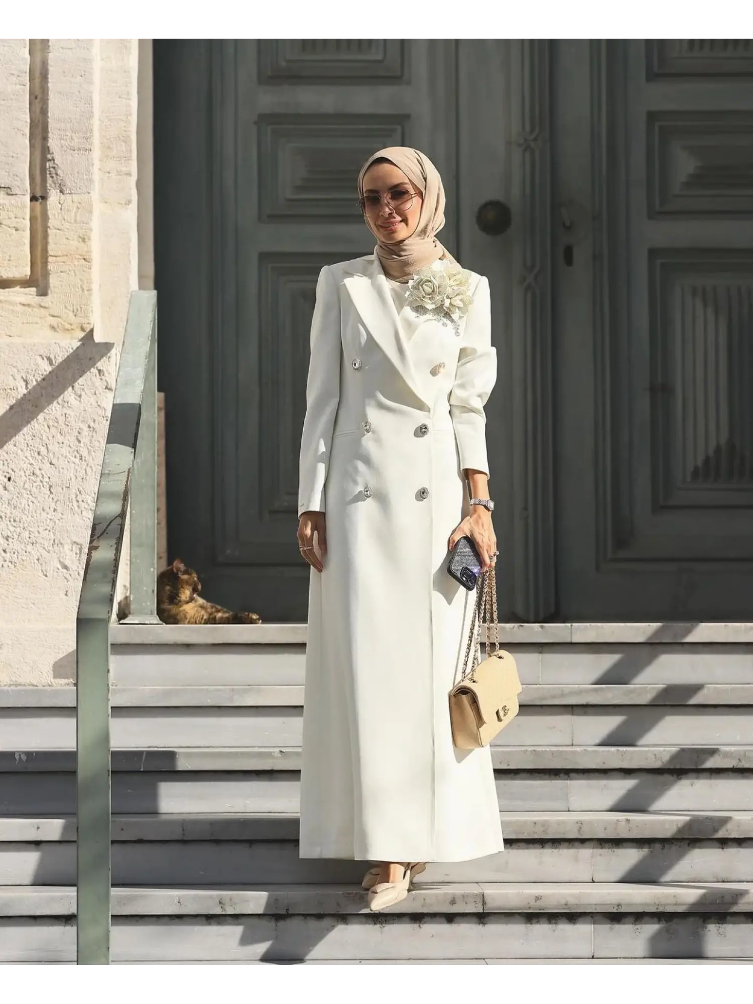 SENNA Rose Stone Dress Tesettür Abiye SD30080