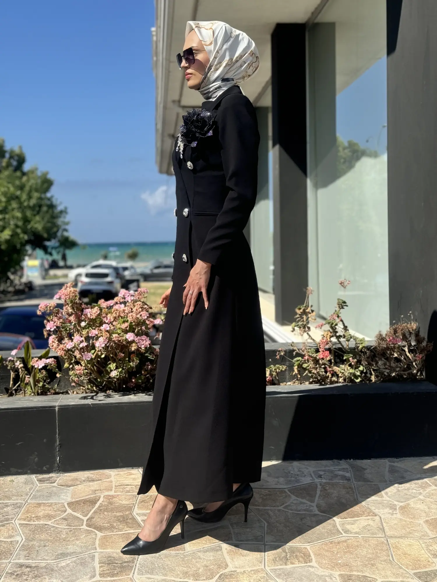 SENNA Rose Stone Dress Tesettür Abiye SD30080