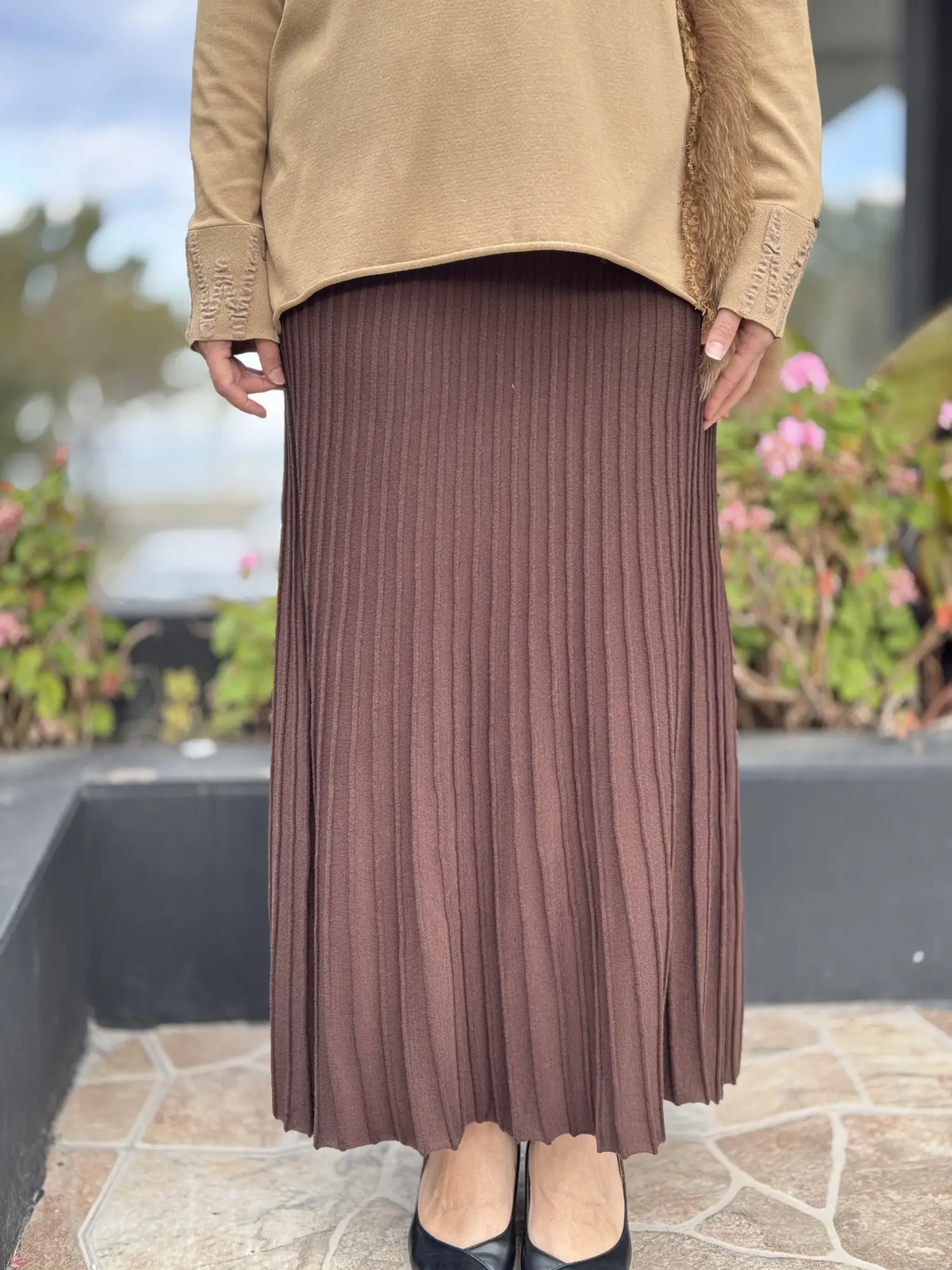 Tığ Triko A Form Triko Etek  ETK21978