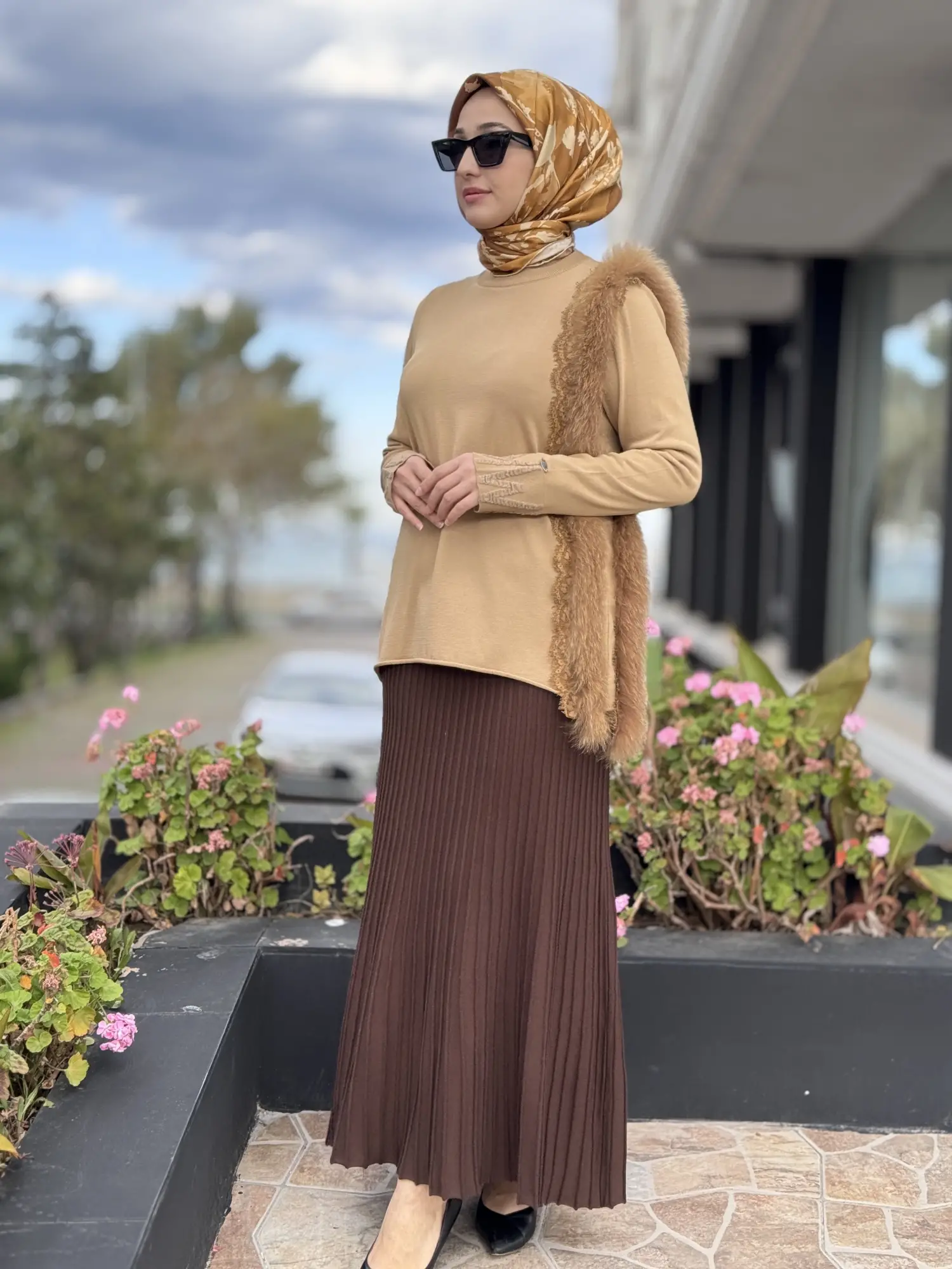 Tığ Triko A Form Triko Etek  ETK21978