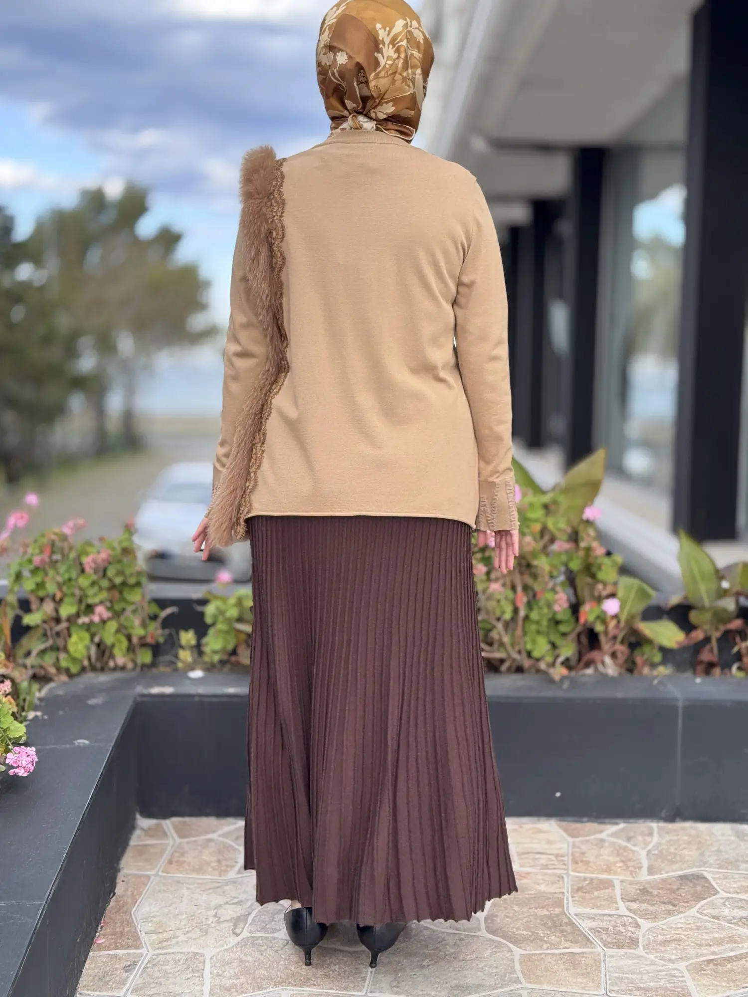 Tığ Triko A Form Triko Etek  ETK21978