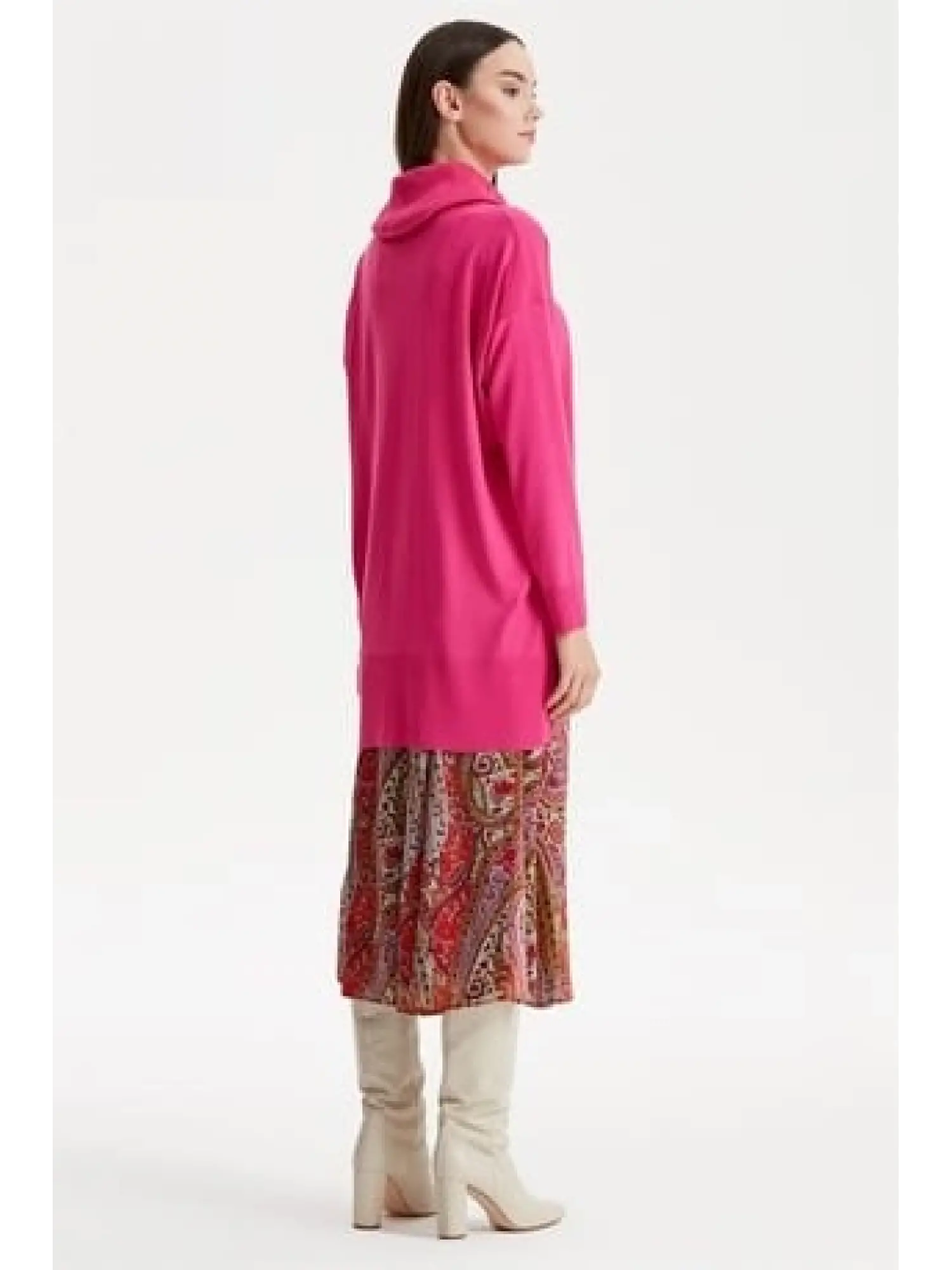 Tığ Triko Degaje Yaka Triko Tunik TNK21262