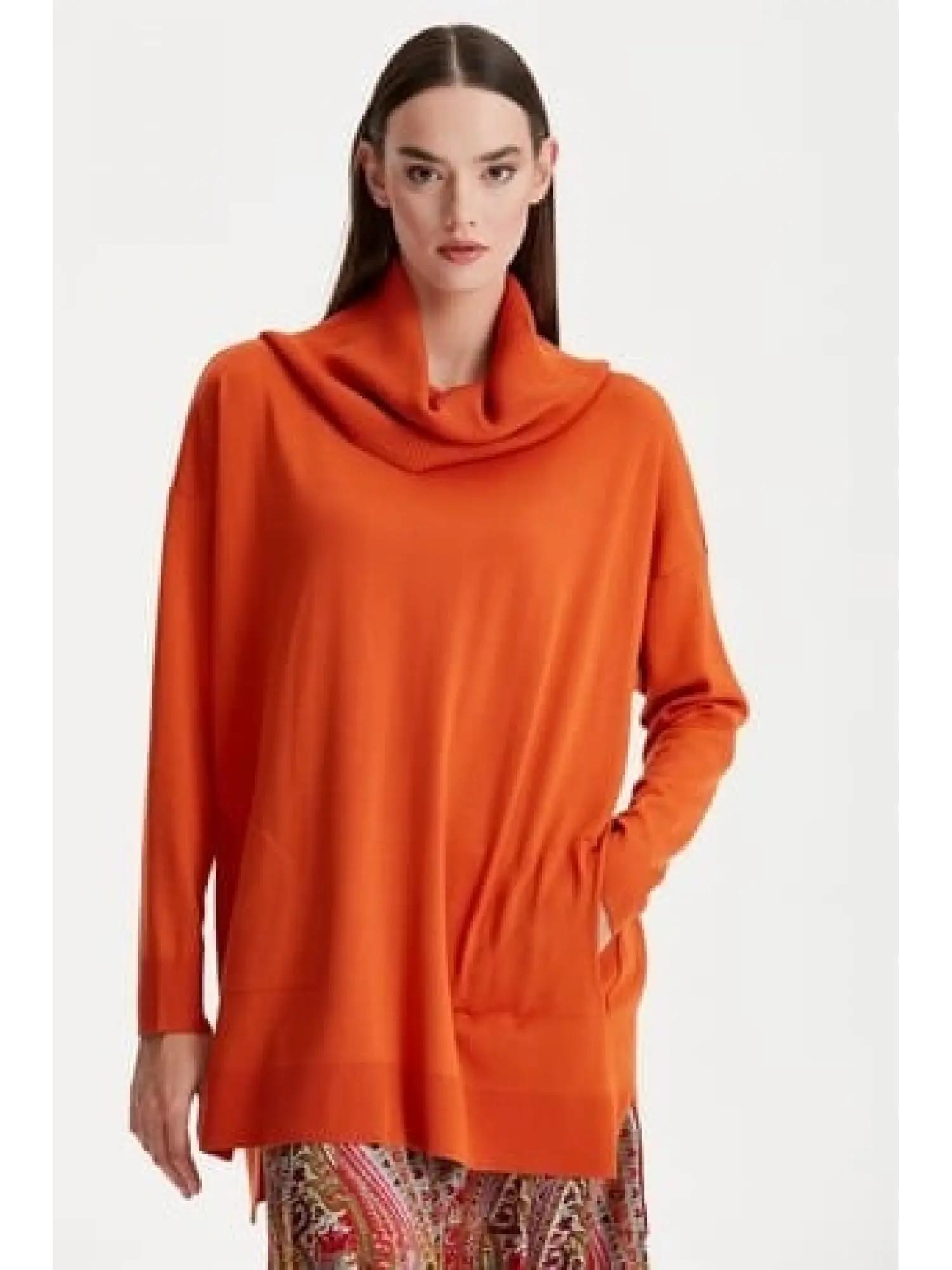 Tığ Triko Degaje Yaka Triko Tunik TNK21262