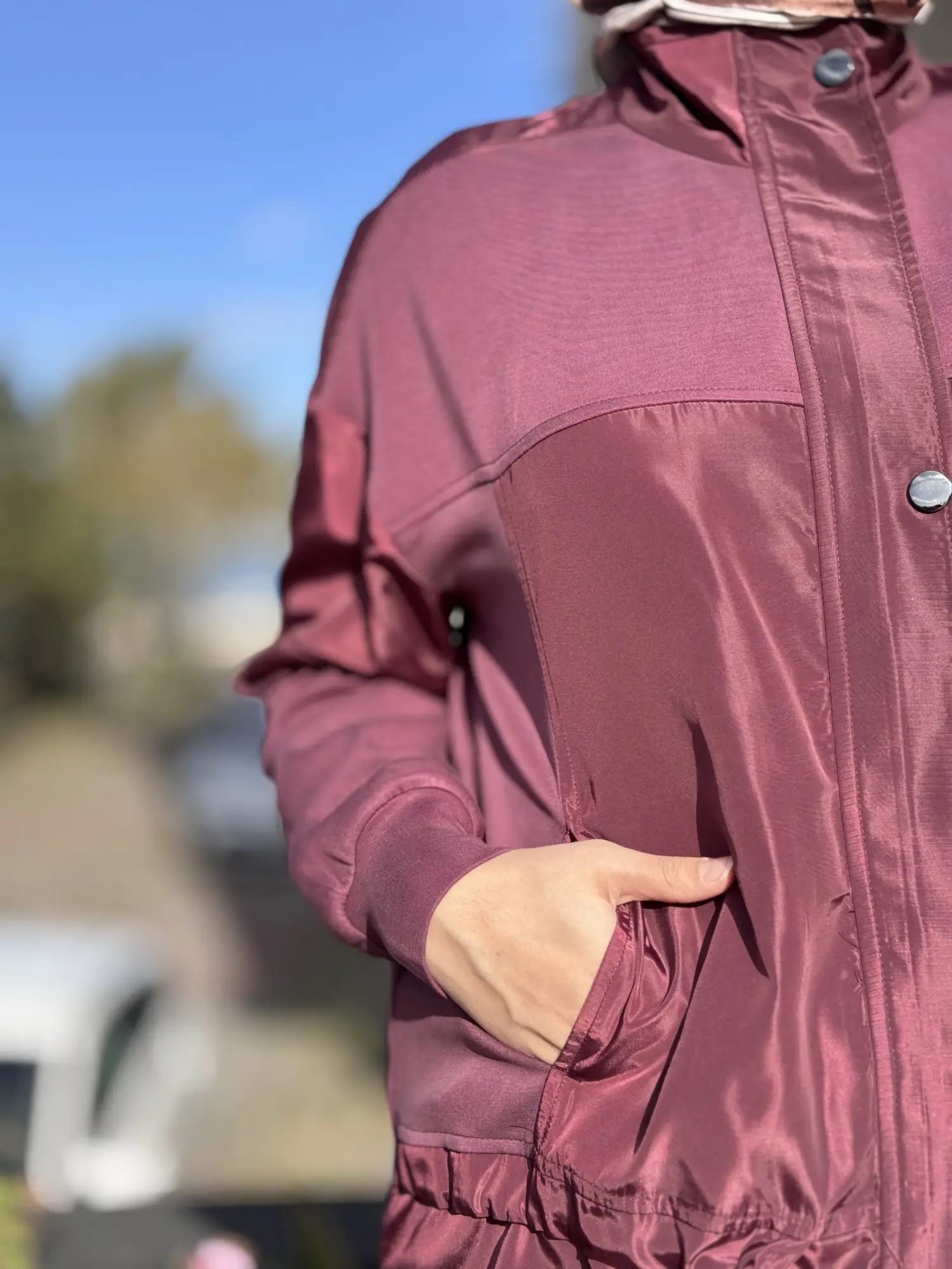 Tığ Triko Dik Yaka Önden Patlı Mix Pantolonlu Takım TKM5049