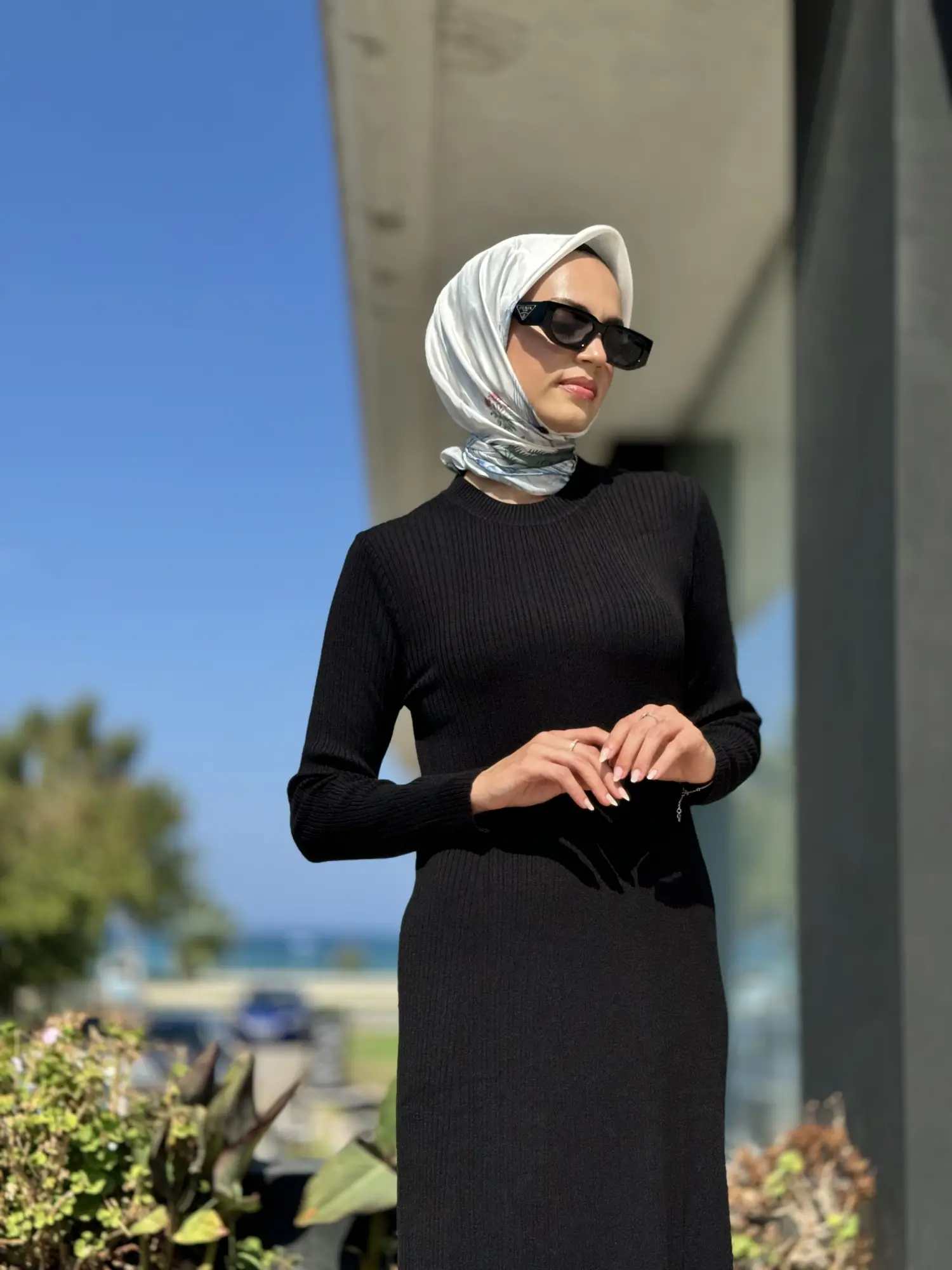 Tığ Triko Fitilli Yarım Balıkçı Triko Elbise ELB21631