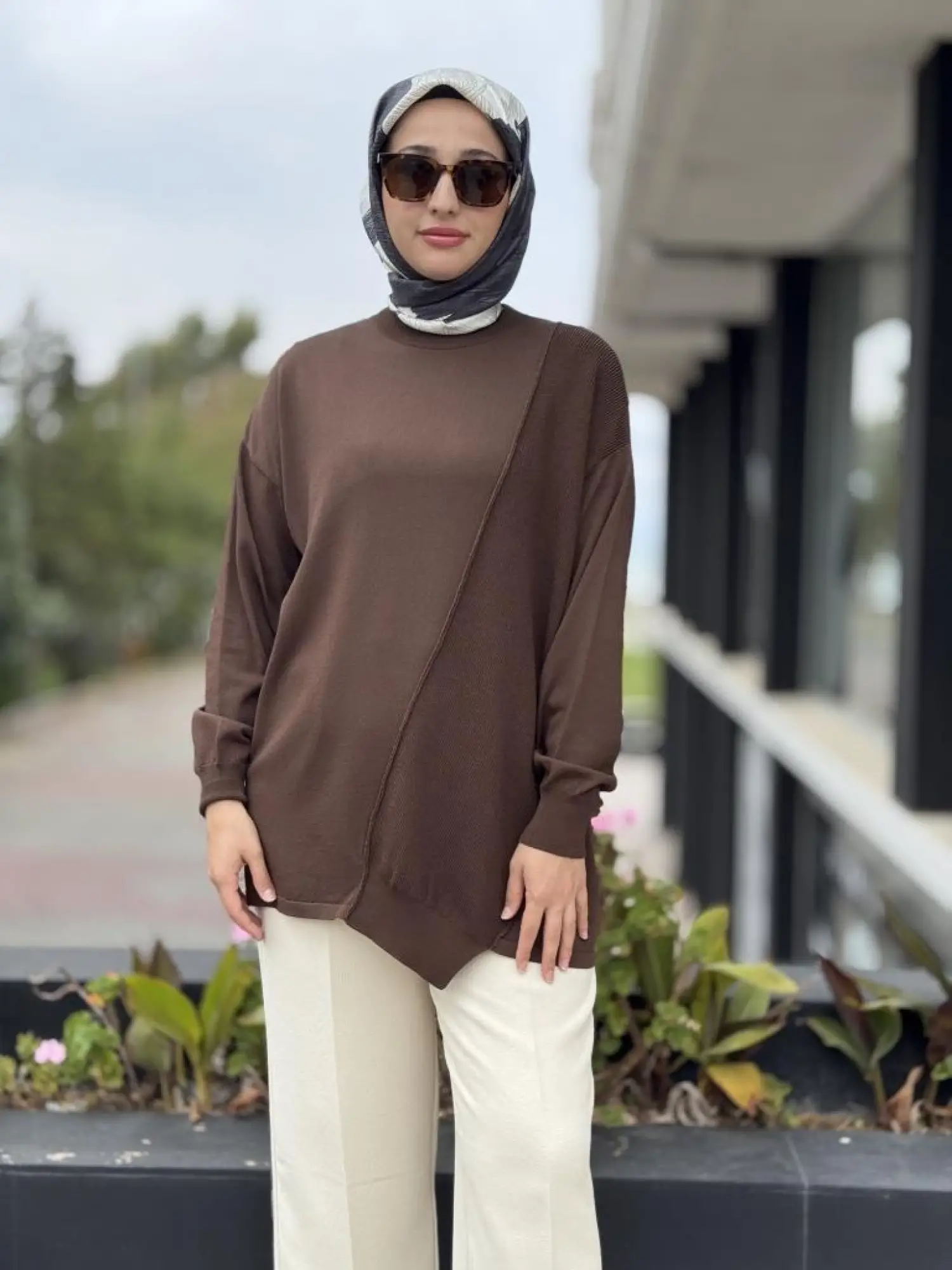 Tığ Triko Örgü Detaylı Rayon Tunik TNK21872