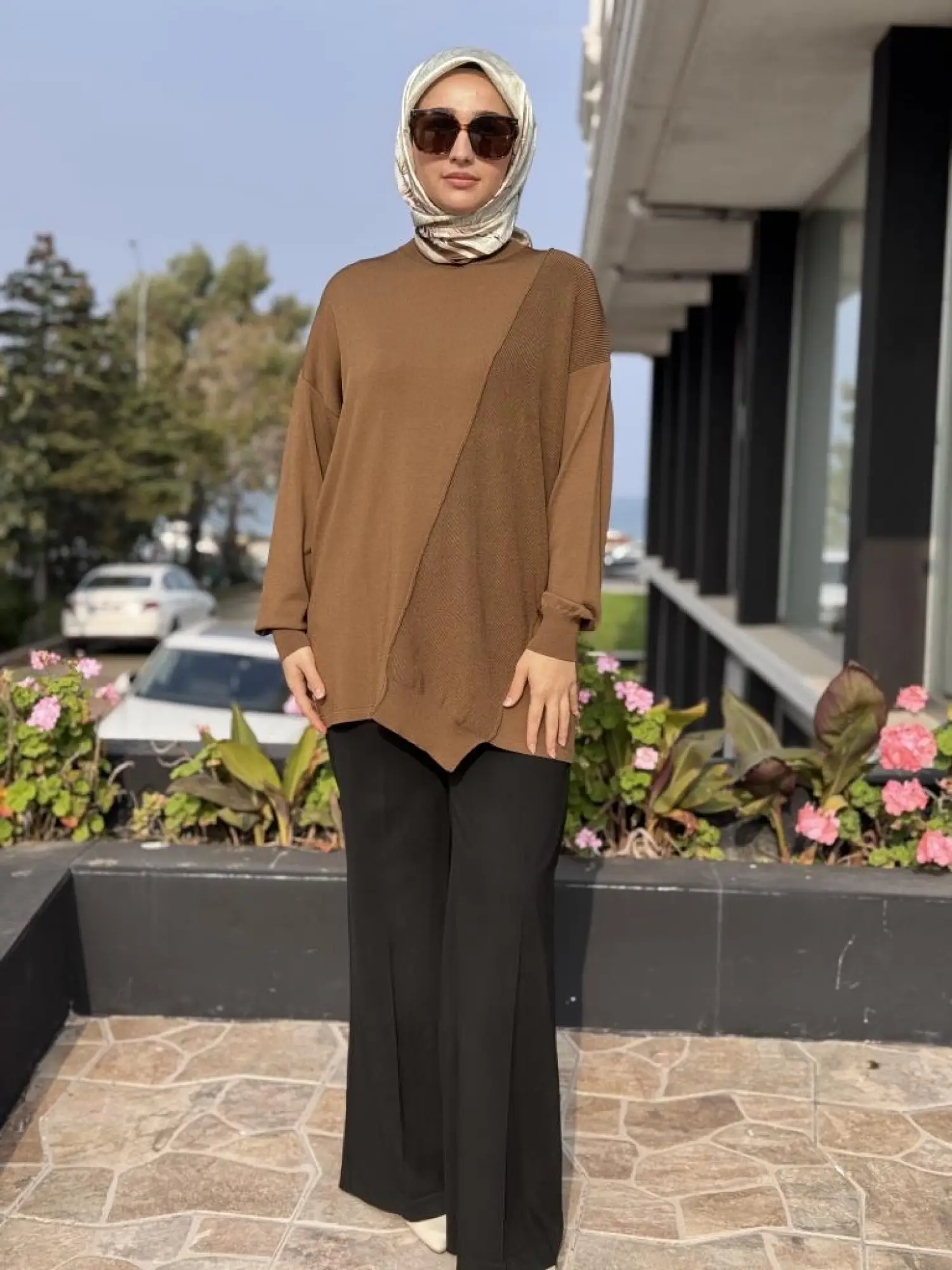 Tığ Triko Örgü Detaylı Rayon Tunik TNK21872