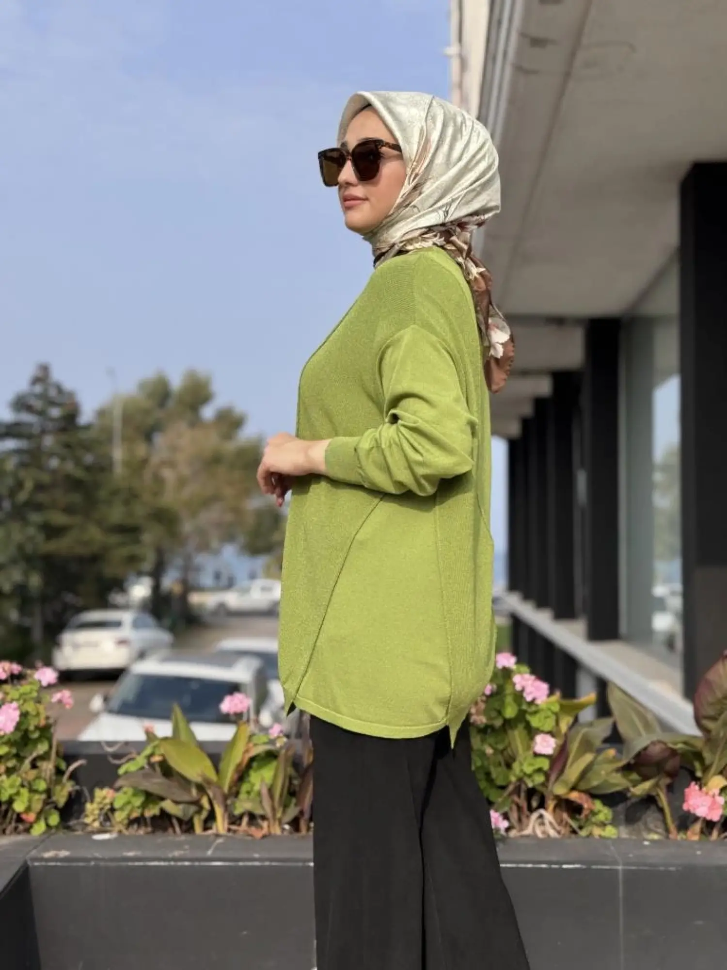 Tığ Triko Örgü Detaylı Rayon Tunik TNK21872