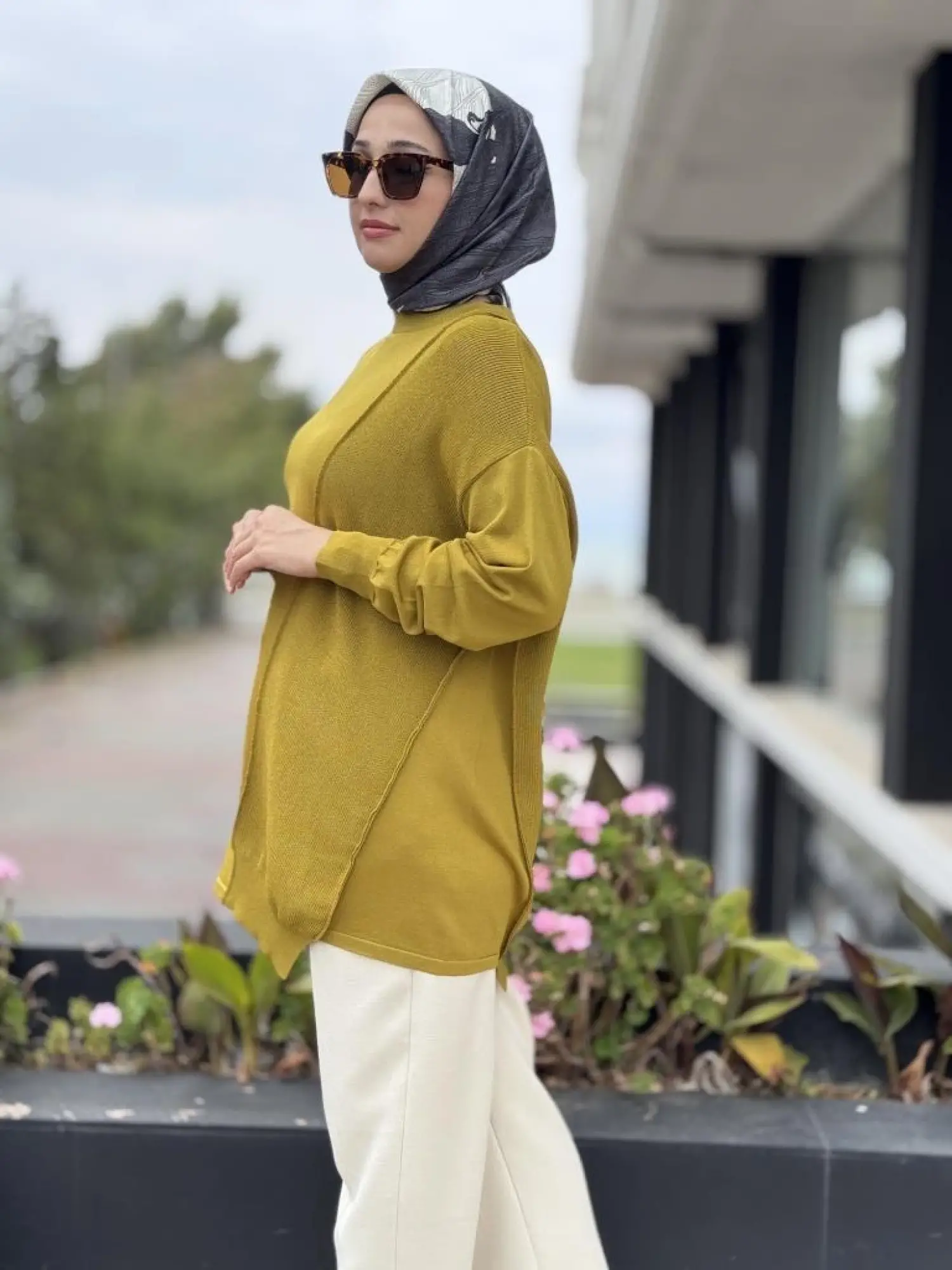 Tığ Triko Örgü Detaylı Rayon Tunik TNK21872