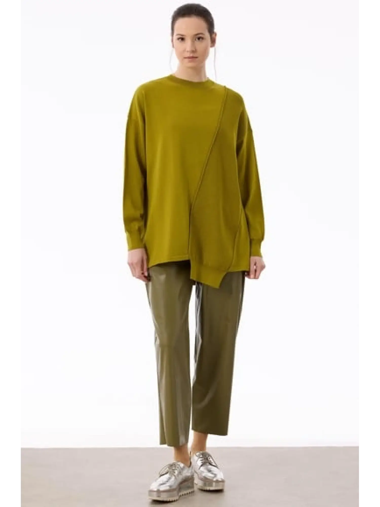 Tığ Triko Örgü Detaylı Rayon Tunik TNK21872