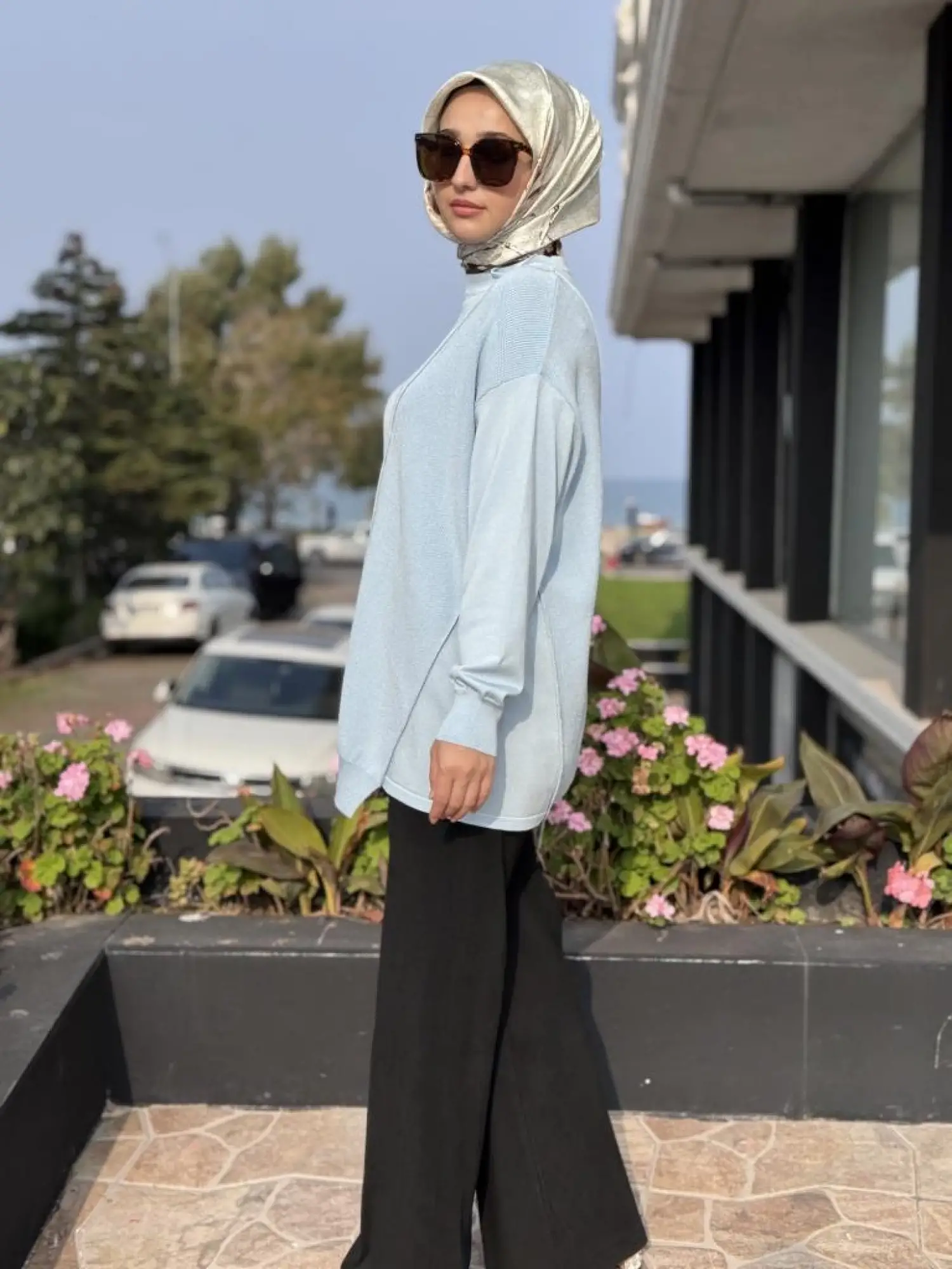 Tığ Triko Örgü Detaylı Rayon Tunik TNK21872