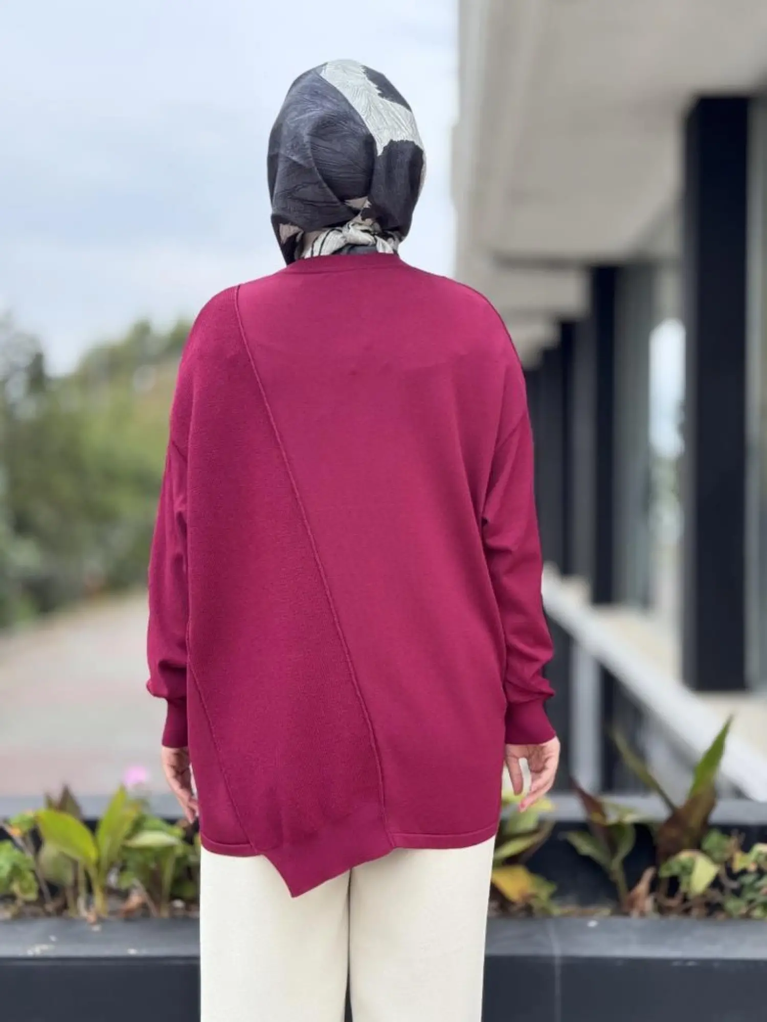 Tığ Triko Örgü Detaylı Rayon Tunik TNK21872