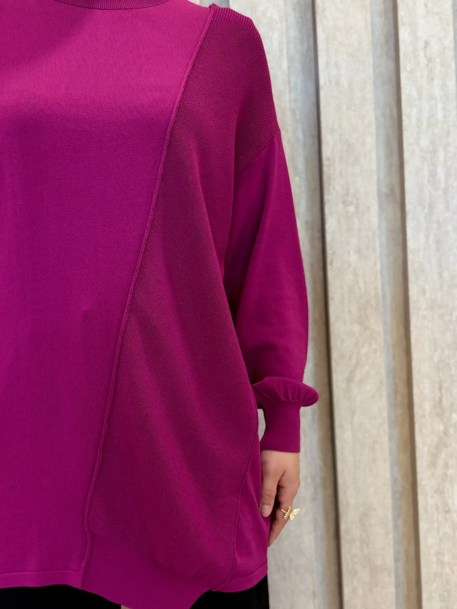 Tığ Triko Örgü Detaylı Rayon Tunik TNK21872Y