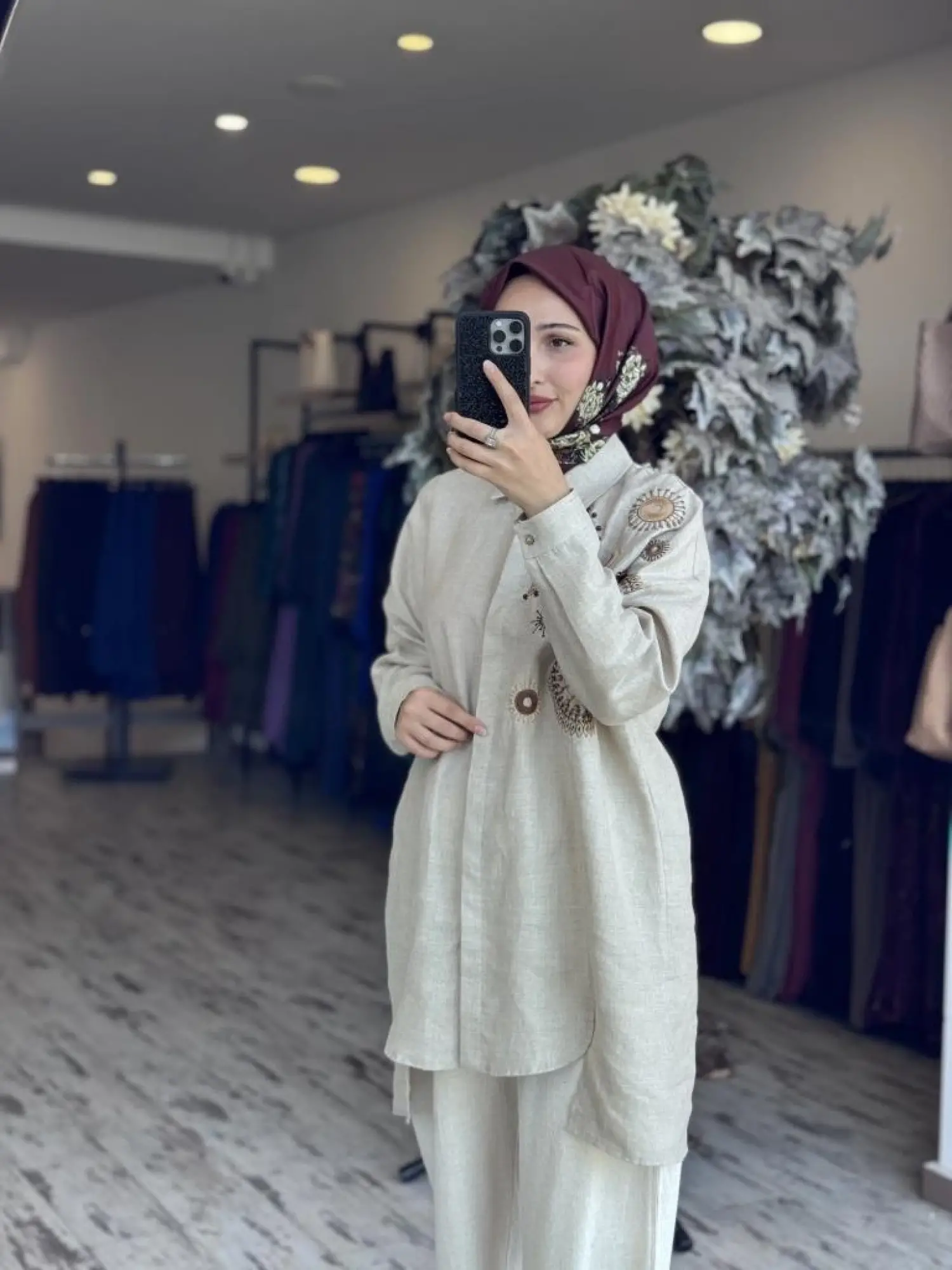 Tığ Triko Robası İşlemeli Gömlek GML3080