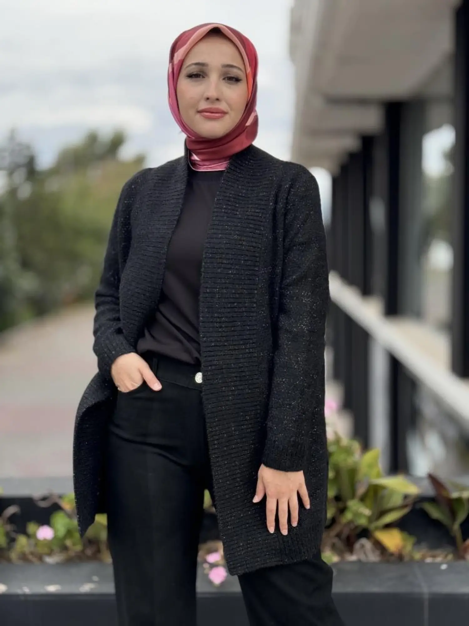 Tığ Triko Sim Detaylı Hırka HRK21686