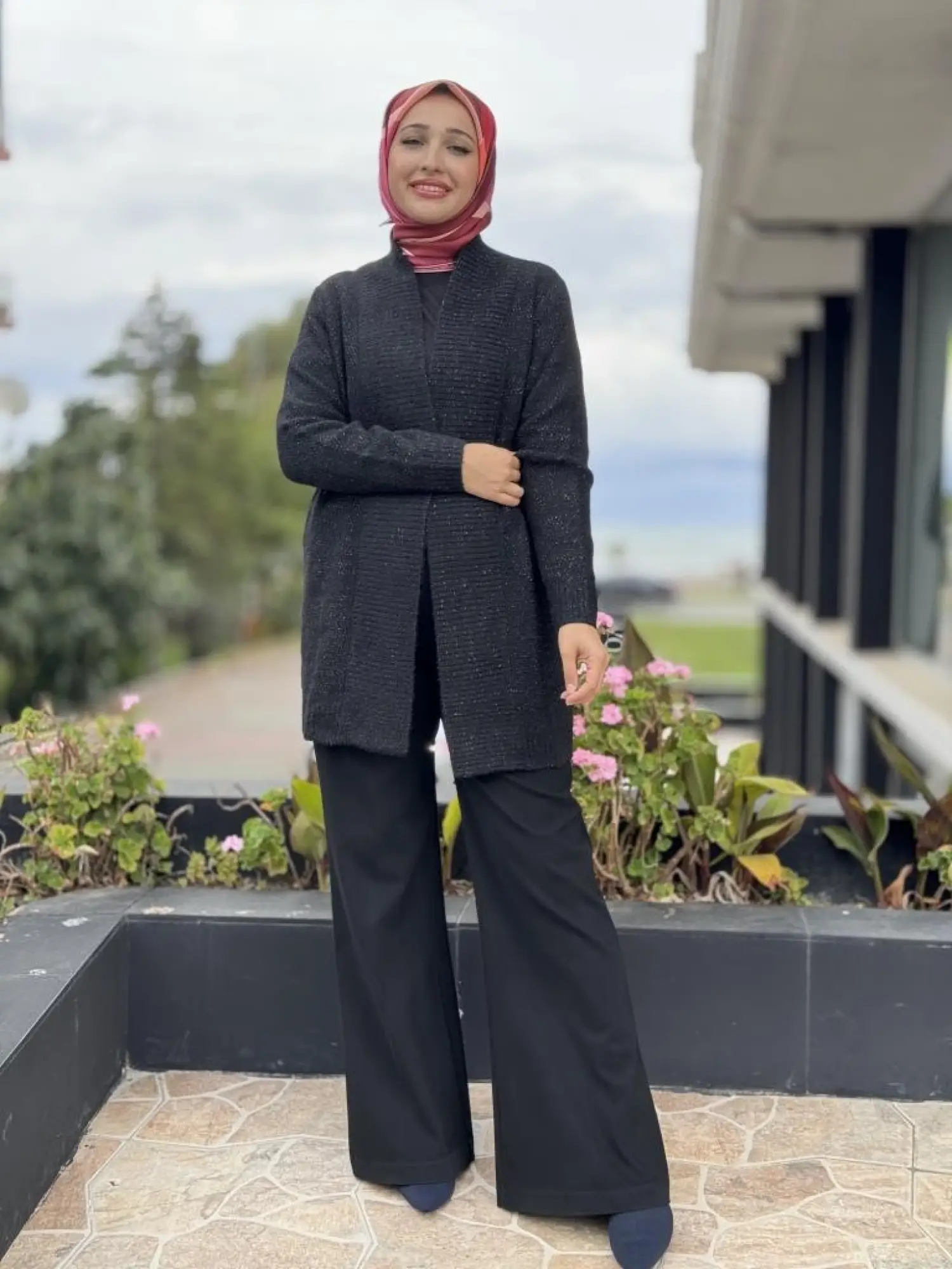 Tığ Triko Sim Detaylı Hırka HRK21686