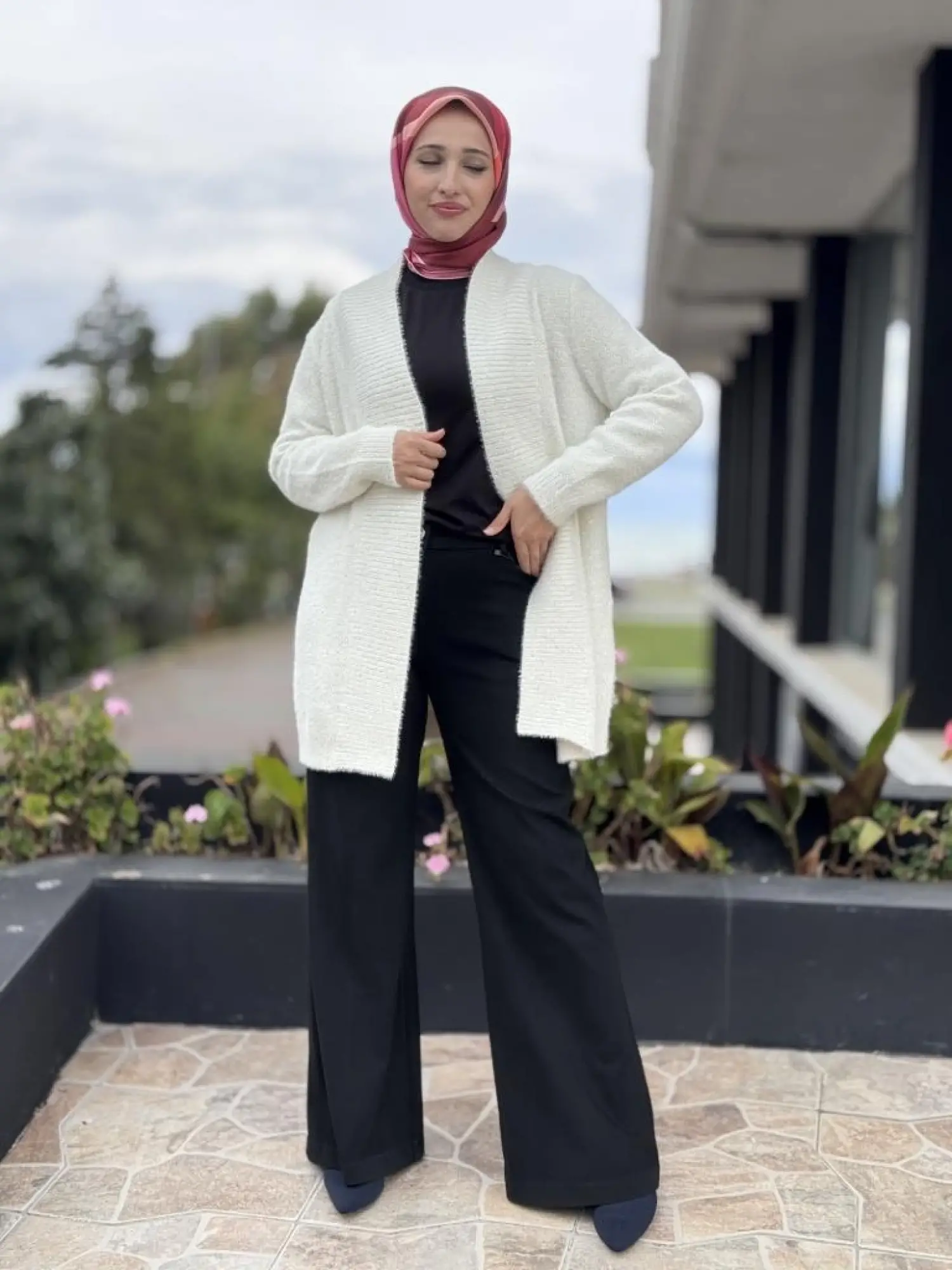 Tığ Triko Sim Detaylı Hırka HRK21686