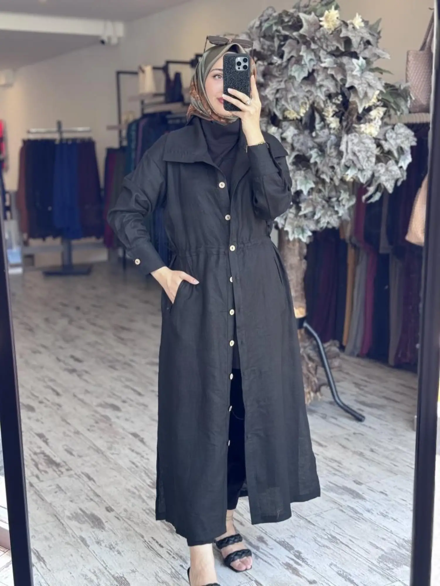 Tığ Triko Sırt Nakış ve Boncuk Detaylı Kap KAP3082