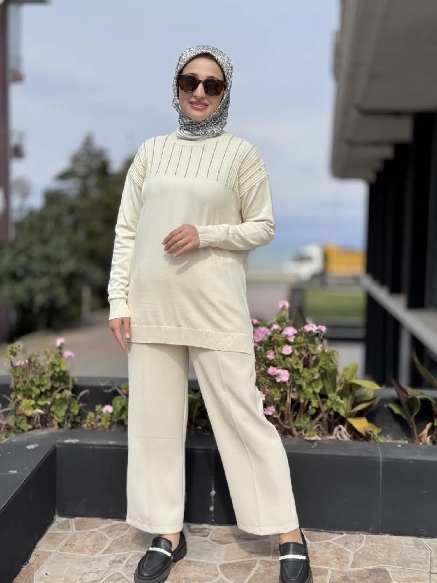 Tığ Triko Taş Detaylı Triko Tunik TNK21739