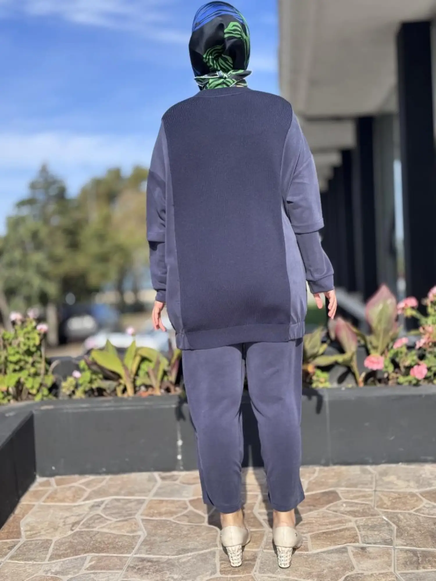 Tığ Triko Triko Kombinli Tunik Pantolon Takım TKM5041