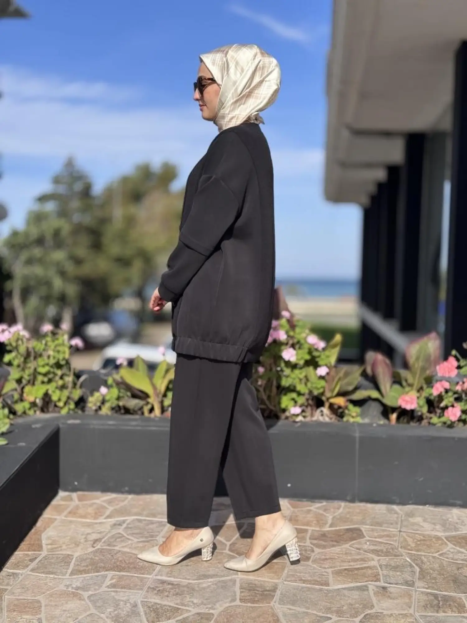 Tığ Triko Triko Kombinli Tunik Pantolon Takım TKM5041