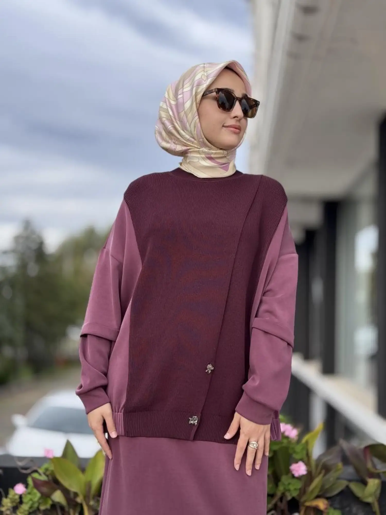 Tığ Triko Triko Maxi Düğmeli Etekli Takım TKM5030