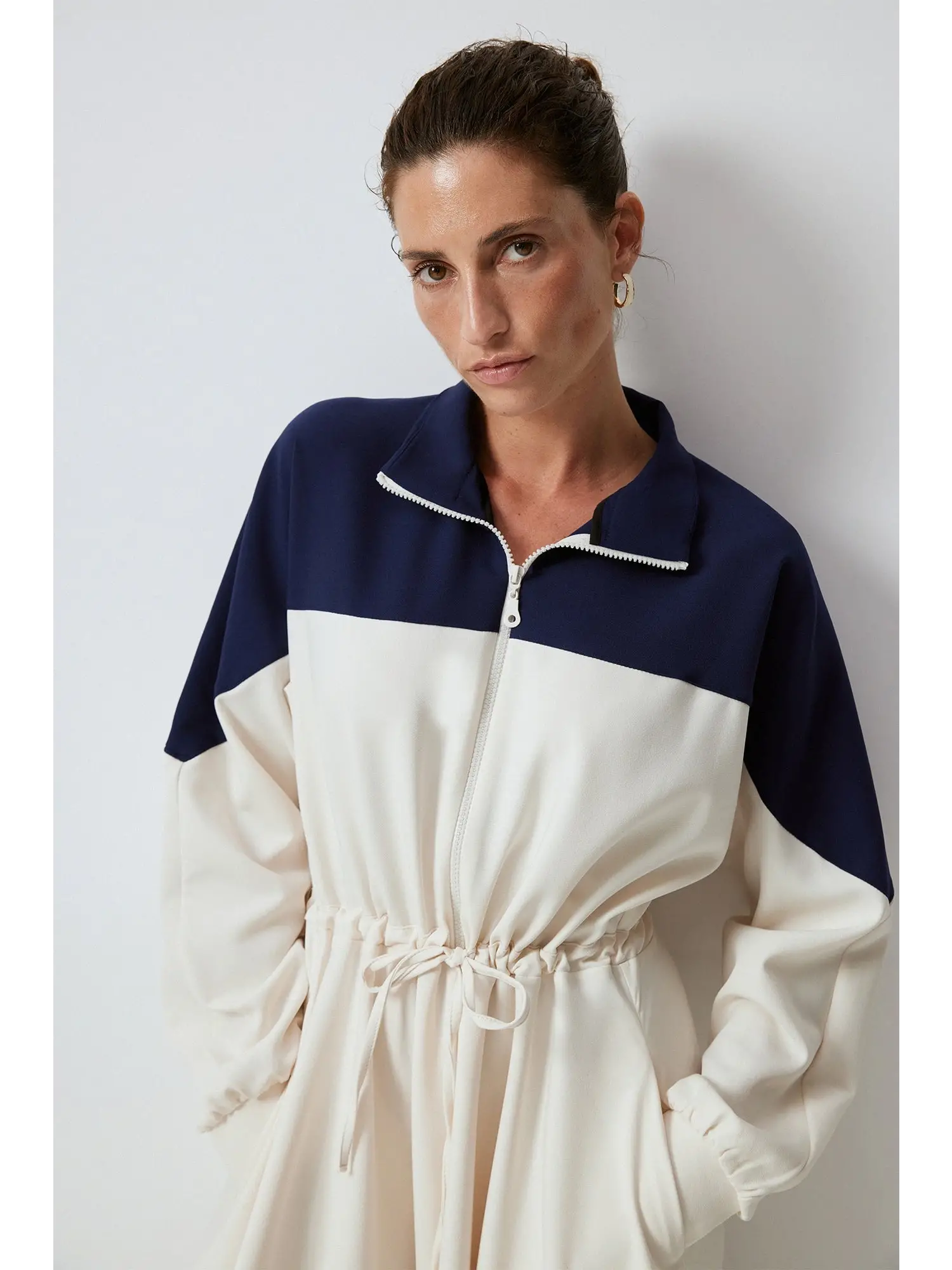 Touche Belden Bağlamalı Krep Elbise 24F1A0004