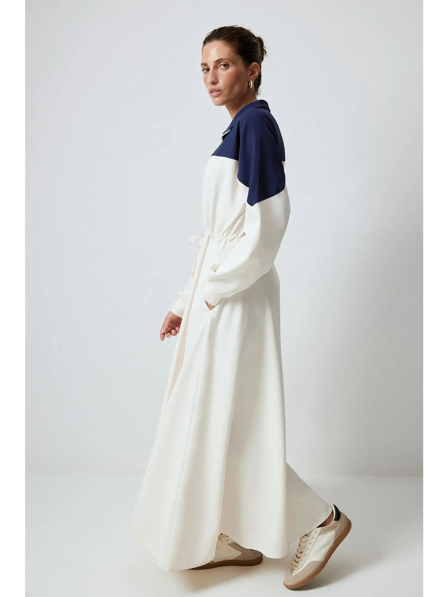 Touche Belden Bağlamalı Krep Elbise 24F1A0004