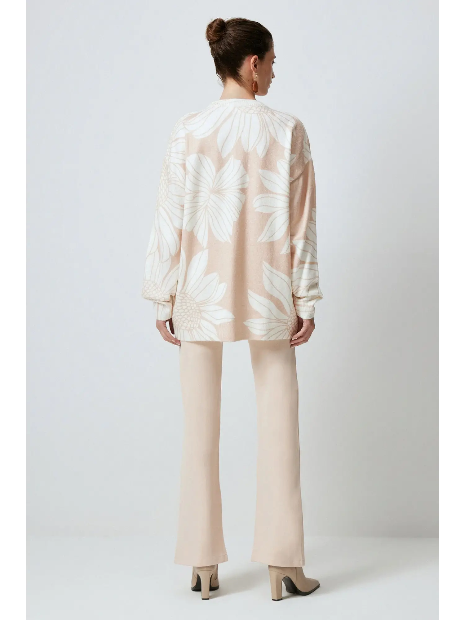 Touche Çiçek Desenli Triko Kazak 24F1XD051